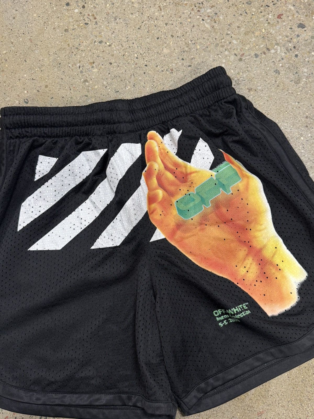 Off-White Off-White Diag Printed Mesh Shorts NEW 600$ Size US 30 / EU 46 - 2 Thumbnail