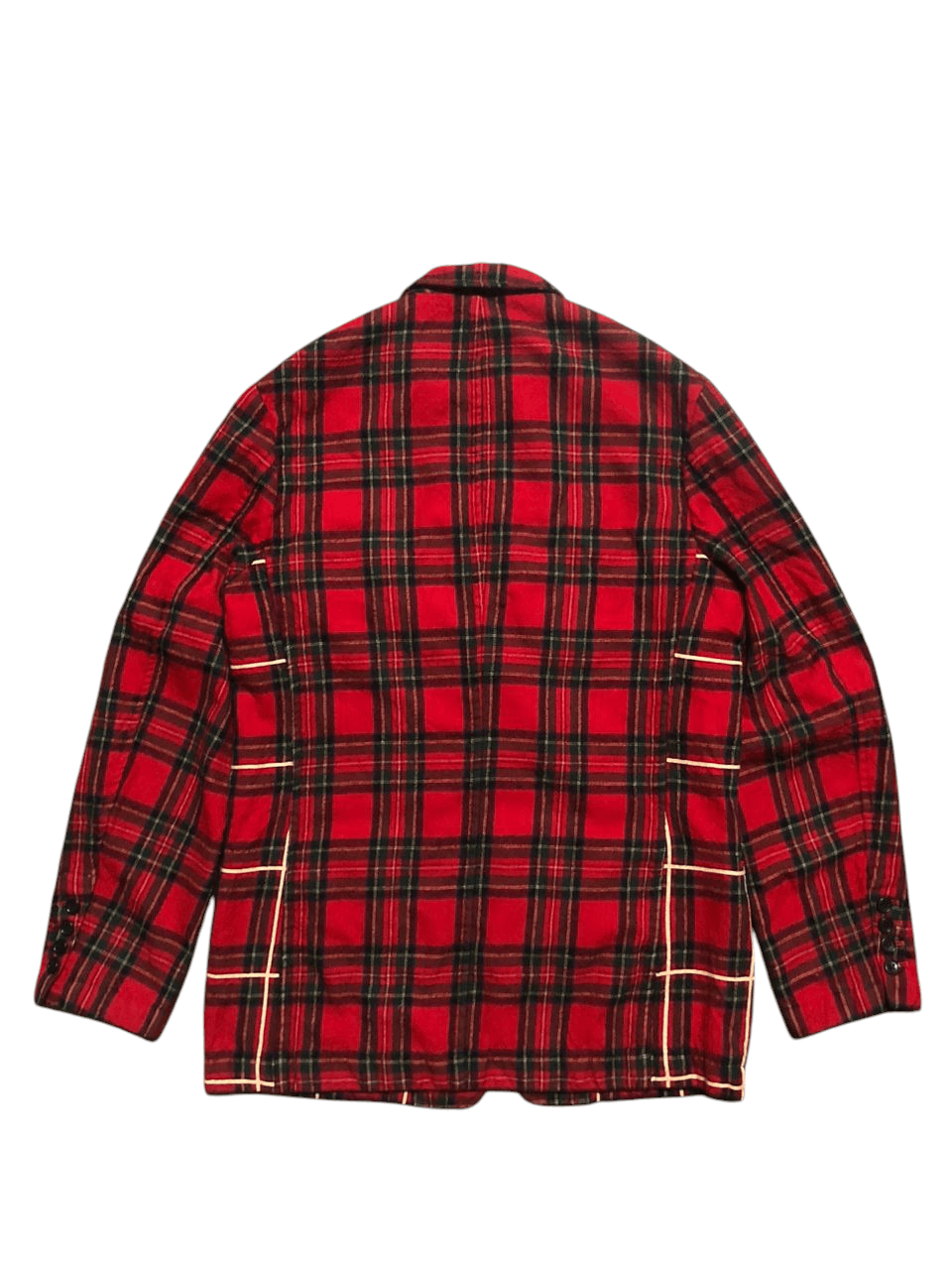 Yohji Yamamoto Vintage Yohji Yamamoto Y's For Men Wool Red Plaid Jacket Size US M / EU 48-50 / 2 - 3 Thumbnail
