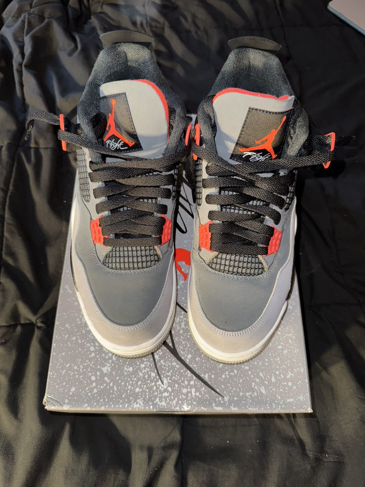 Jordan Brand × Nike Air Jordan 4 Retro Infrared Size US 10.5 / EU 43-44 - 2 Thumbnail