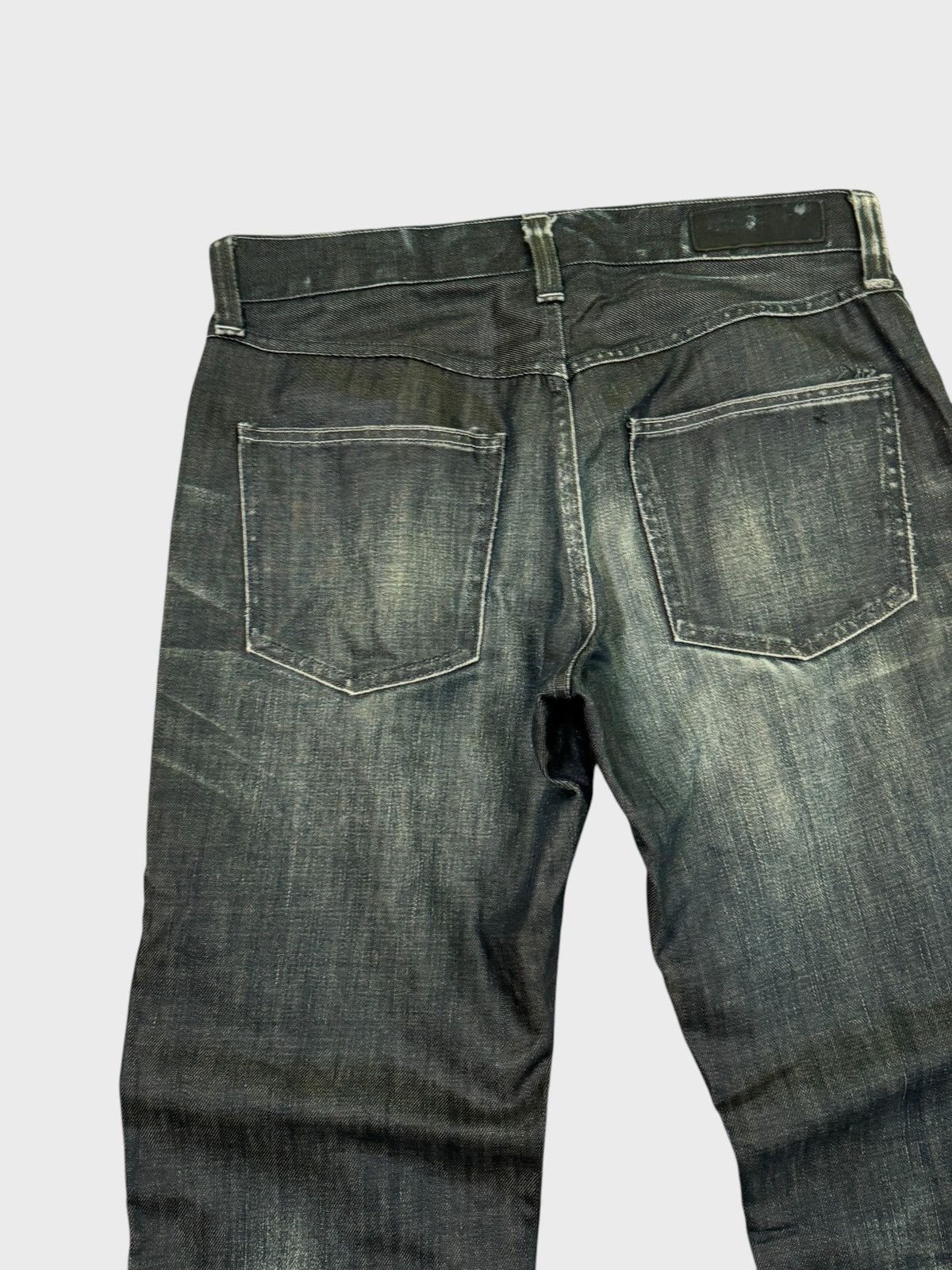 Other BACK NUMBER Distressed Rick Owen Style Waxed Denim Size US 31 - 13 Thumbnail