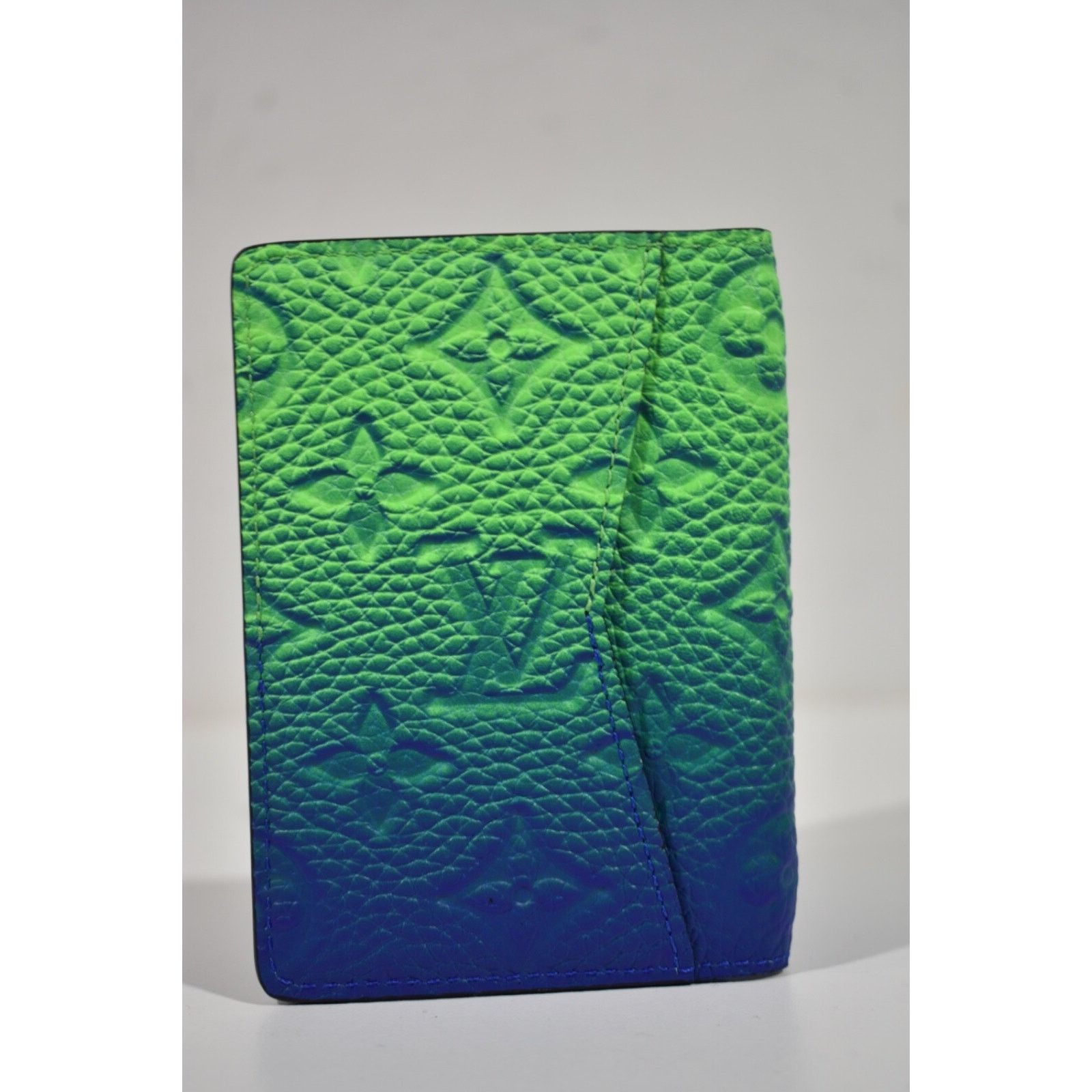 Louis Vuitton Louis Vuitton Logo Green Blue Ombre Pocket Organizer Wallet Size ONE SIZE - 4 Thumbnail