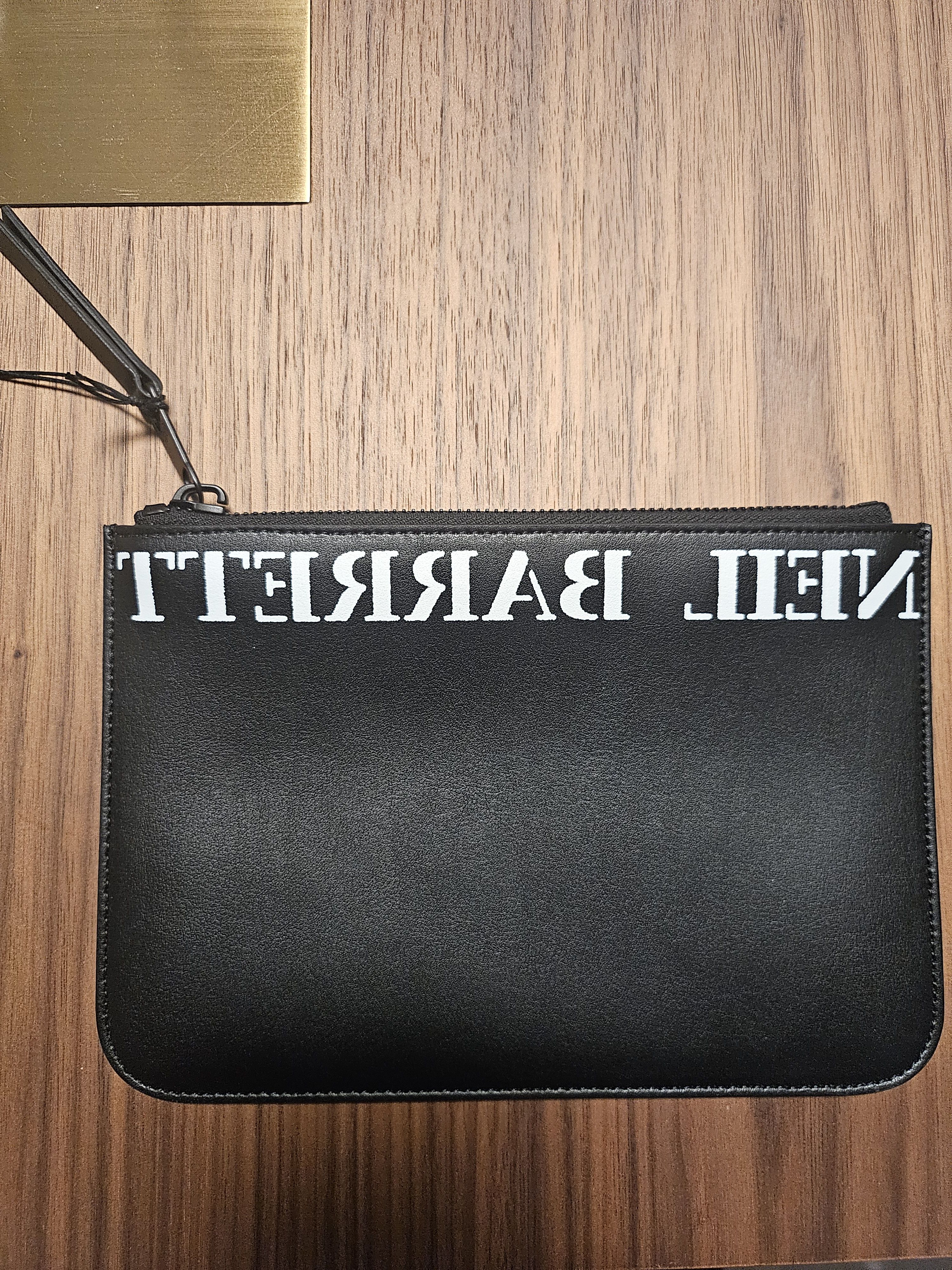 Neil Barrett medium leather zippered pouch