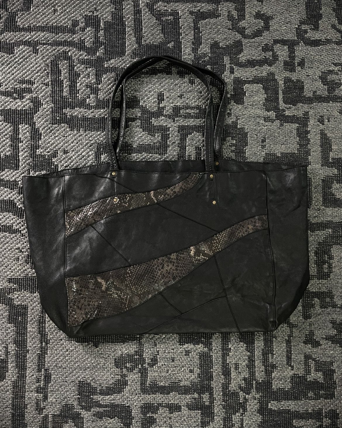 Tornado Mart Tornado Mart Python Sheep&Goat Leather Tote Bag Size ONE SIZE - 2 Thumbnail