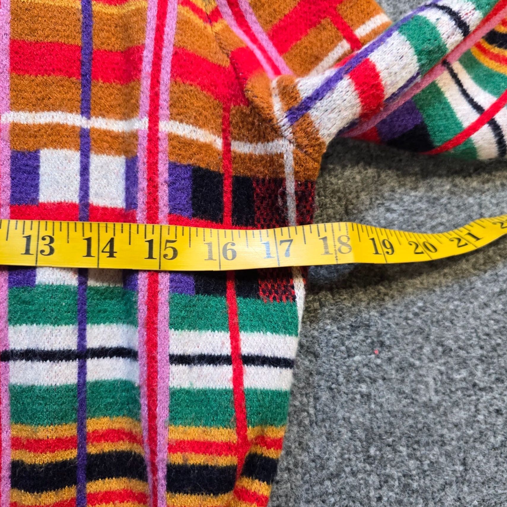 Anthropologie Moth Anthropologie Cardigan Women XS Red Plaid Colorful Belted Duster Cardigan Size XS / US 0-2 / IT 36-38 - 5 Thumbnail