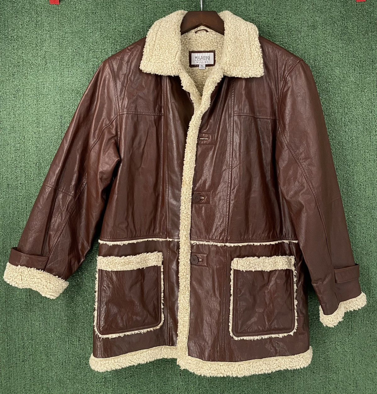 Wilsons Leather VTG Y2K Wilsons Leather Leather Sherpa Lined Jacket Large Size US L / EU 52-54 / 3 - 1 Thumbnail