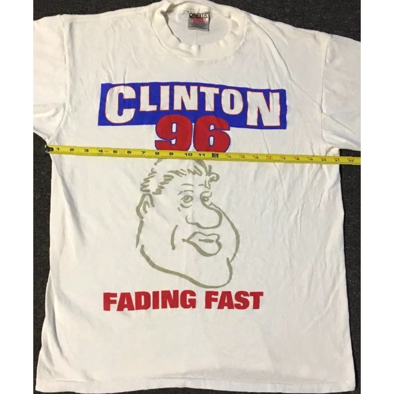 Vintage VINTAGE 90s Bill Clinton Fading Fast Shirt M Politics Funny President Government 80s Shirt Mens L White Single Stitch Graphic Tee Size US L / EU 52-54 / 3 - 6 Thumbnail