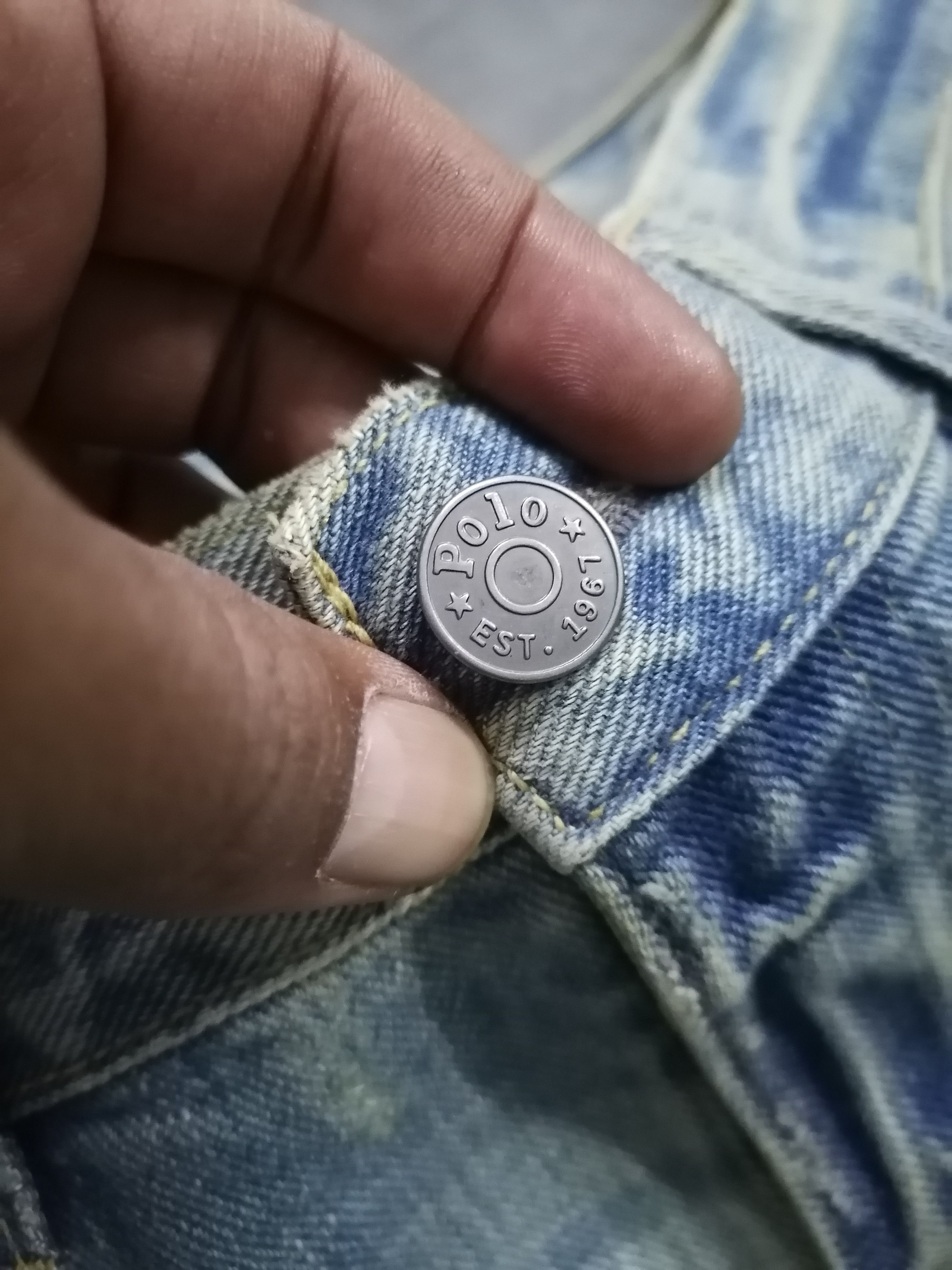 Polo Ralph Lauren × Vintage Vintage Polo Ralph Lauren PRL Distressed Denim Pants Size US 30 / EU 46 - 9 Thumbnail