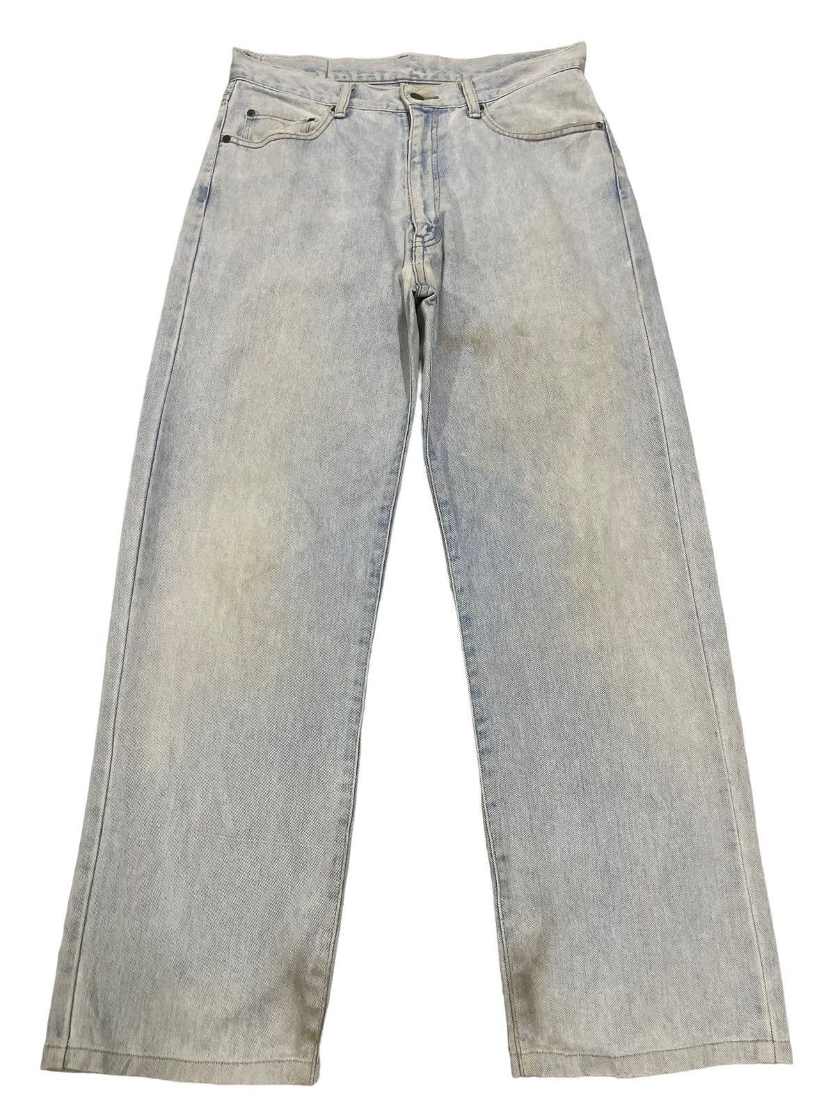 image of Archival Clothing Vintage Japanese Lucky Strike Blue Wash Style Baggy Jeans, Men's (Size 32)