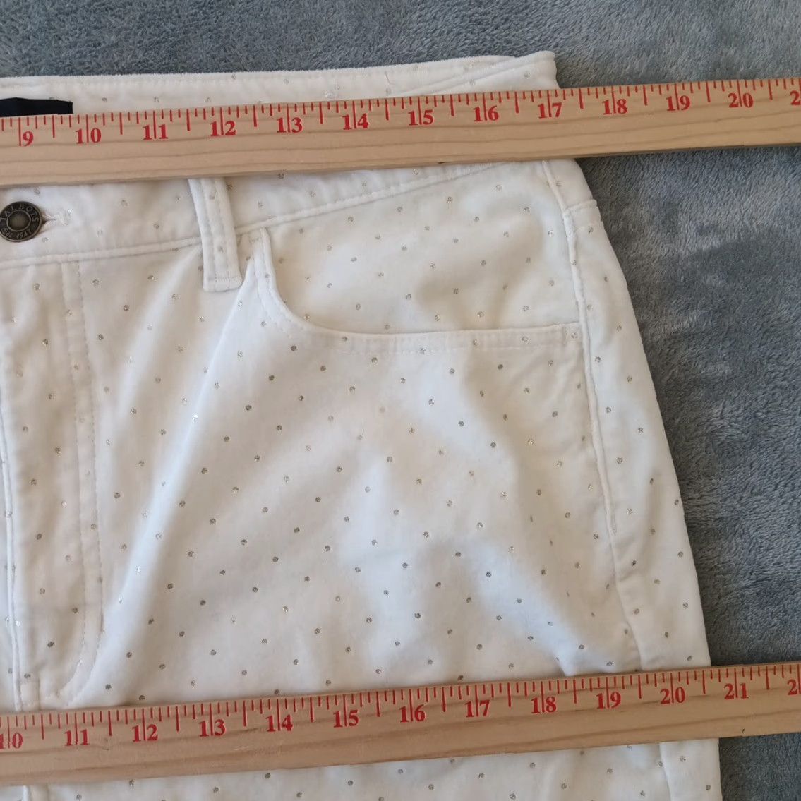 Talbots VINTAGE Talbots Velveteen Pants Womens Size 12 Beige Polka Dot Straight Leg Chino 33x29 Size 34" / US 12 / IT 48 - 2 Thumbnail