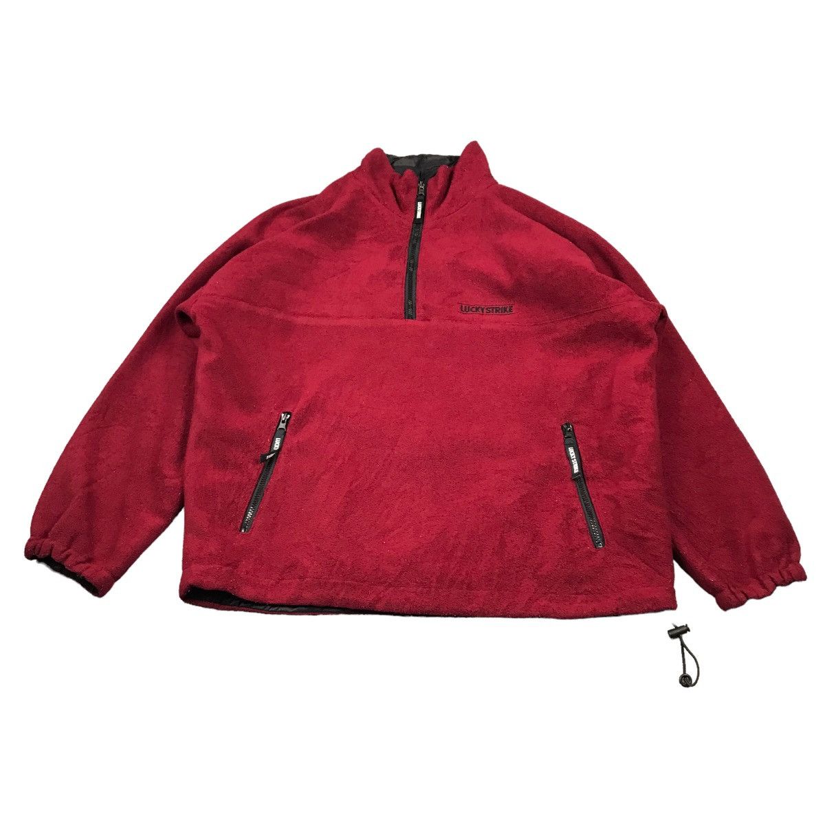 LUCKY STRIKE FLEECE RED ANORAK JACKET
