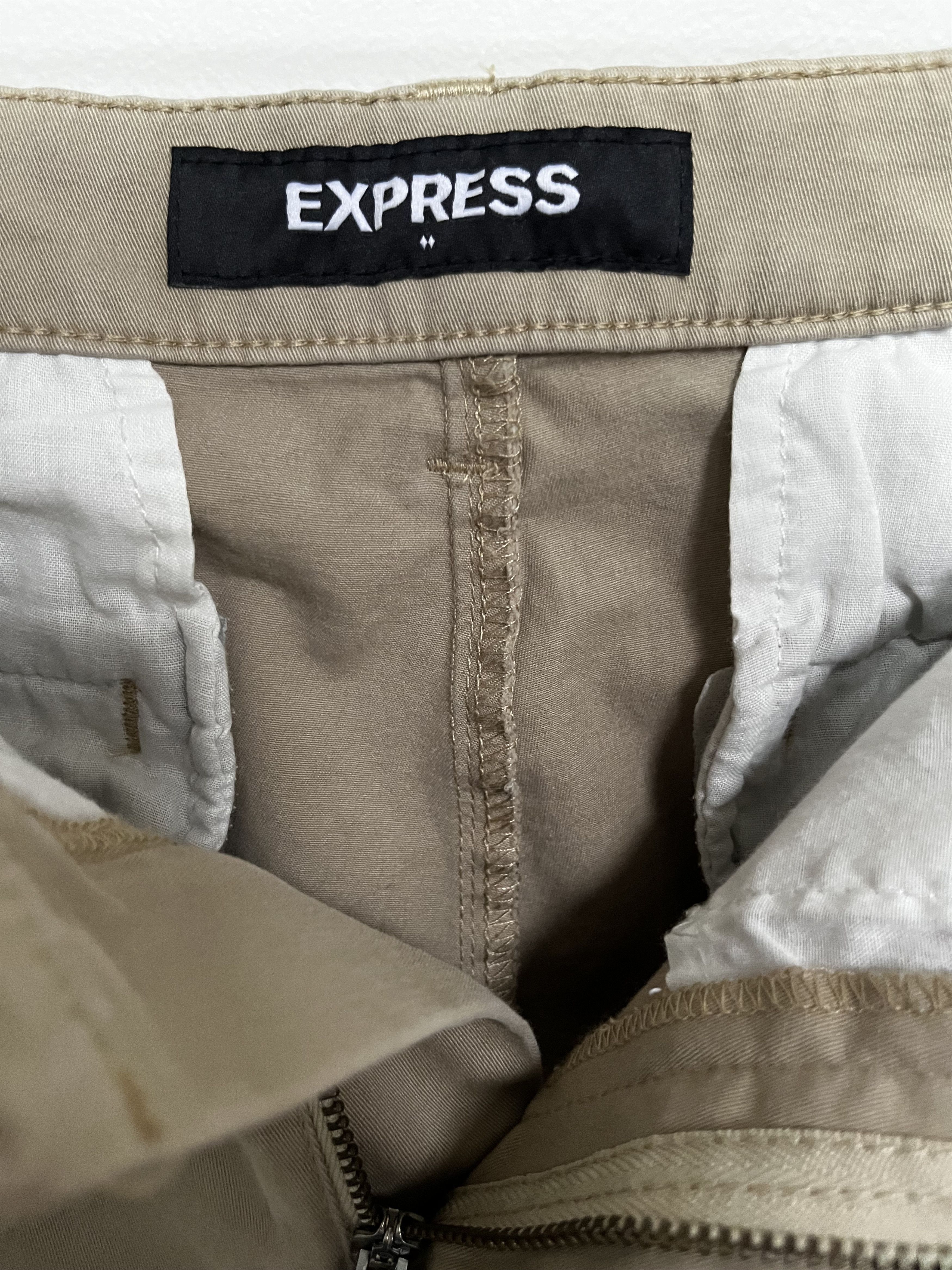 Express Express Stetch Athletic Pants - Khaki (32x30) Size US 32 / EU 48 - 3 Thumbnail