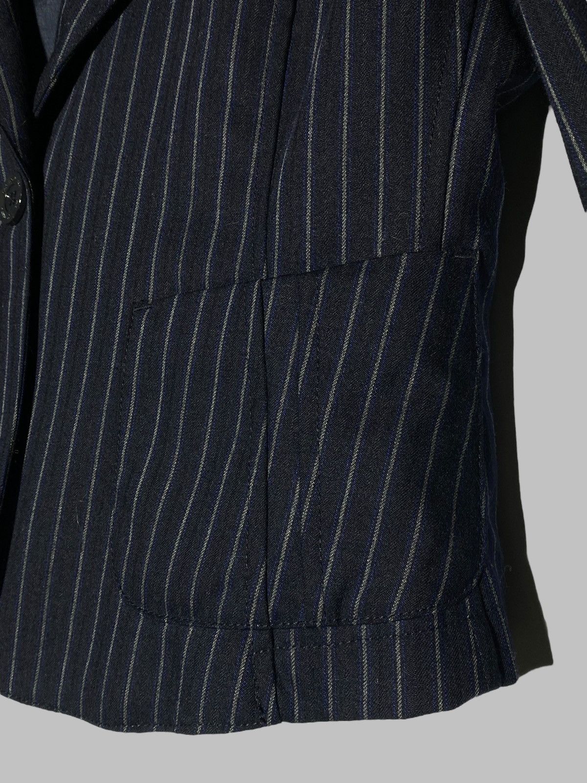 Armani Vintage Armani Jeans Wool Striped Suit Balzer + Pants Womens Size M / US 6-8 / IT 42-44 - 12 Thumbnail