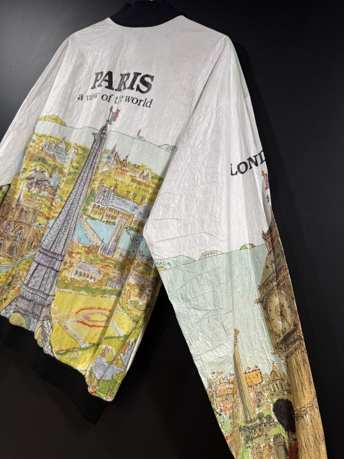 Other 80s / 90s Vintage London Paris Map Windbreaker Jacket XL Size US XL / EU 56 / 4 - 11 Thumbnail