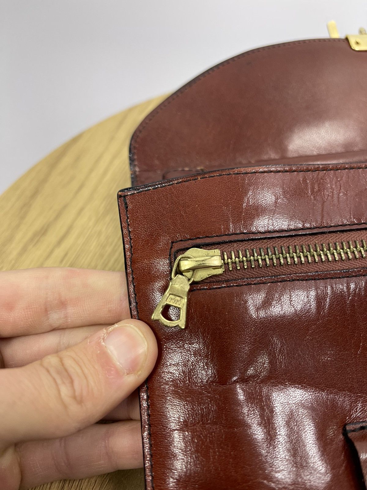 Bally Vintage Bally Brown Leather Flap Closure Clutch Wallet RIRI Size ONE SIZE - 5 Thumbnail