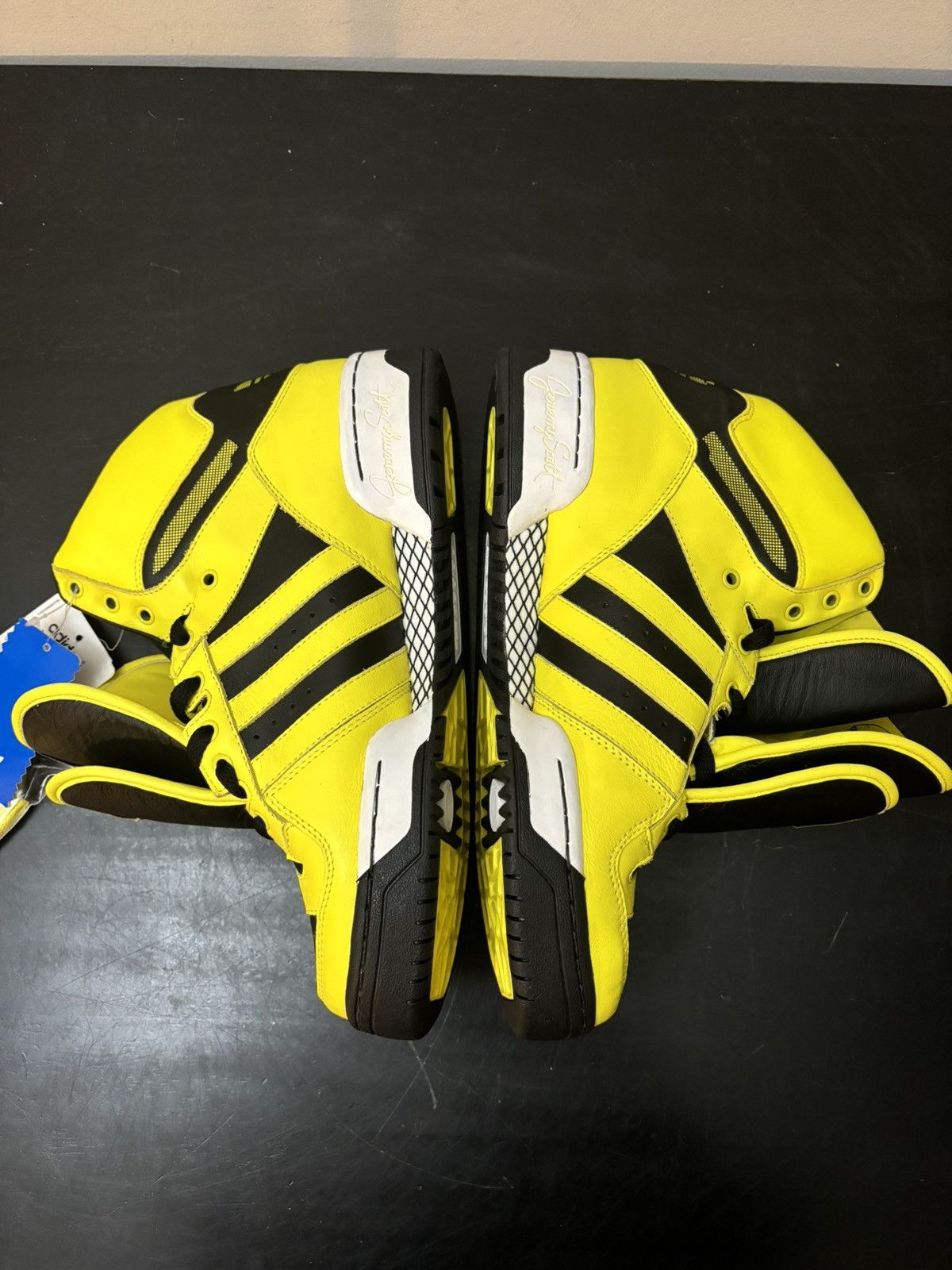 Adidas × Jeremy Scott adidas JS Jeremy Scott Metro Attitude 3 Tongue Black Yellow Size US 9.5 / EU 42-43 - 3 Thumbnail