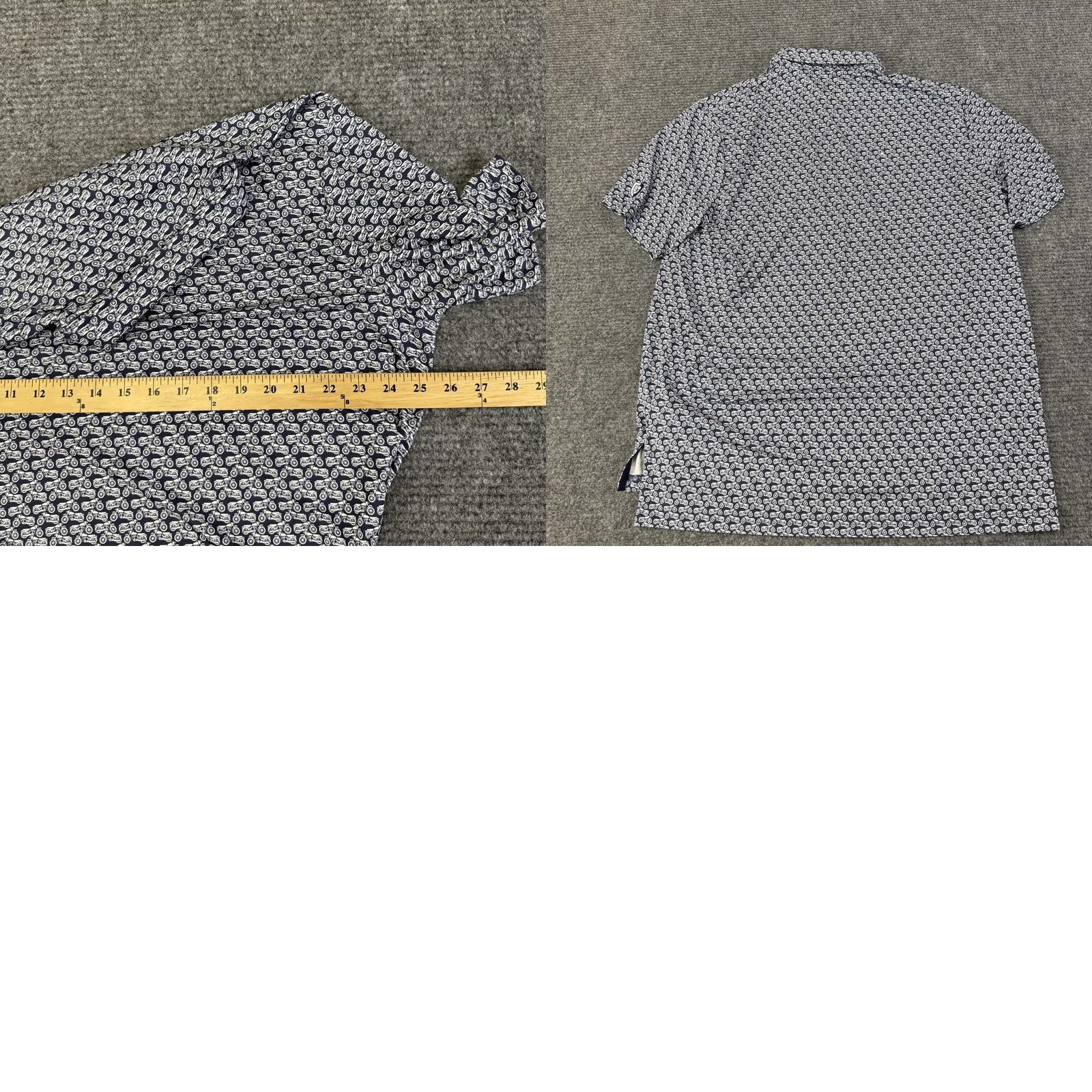 Ralph Lauren RLX Ralph Lauren Polo Shirt Mens XL Blue Motorcycle Graphic Print Golf Performance Shirt Size US XL / EU 56 / 4 - 8 Thumbnail