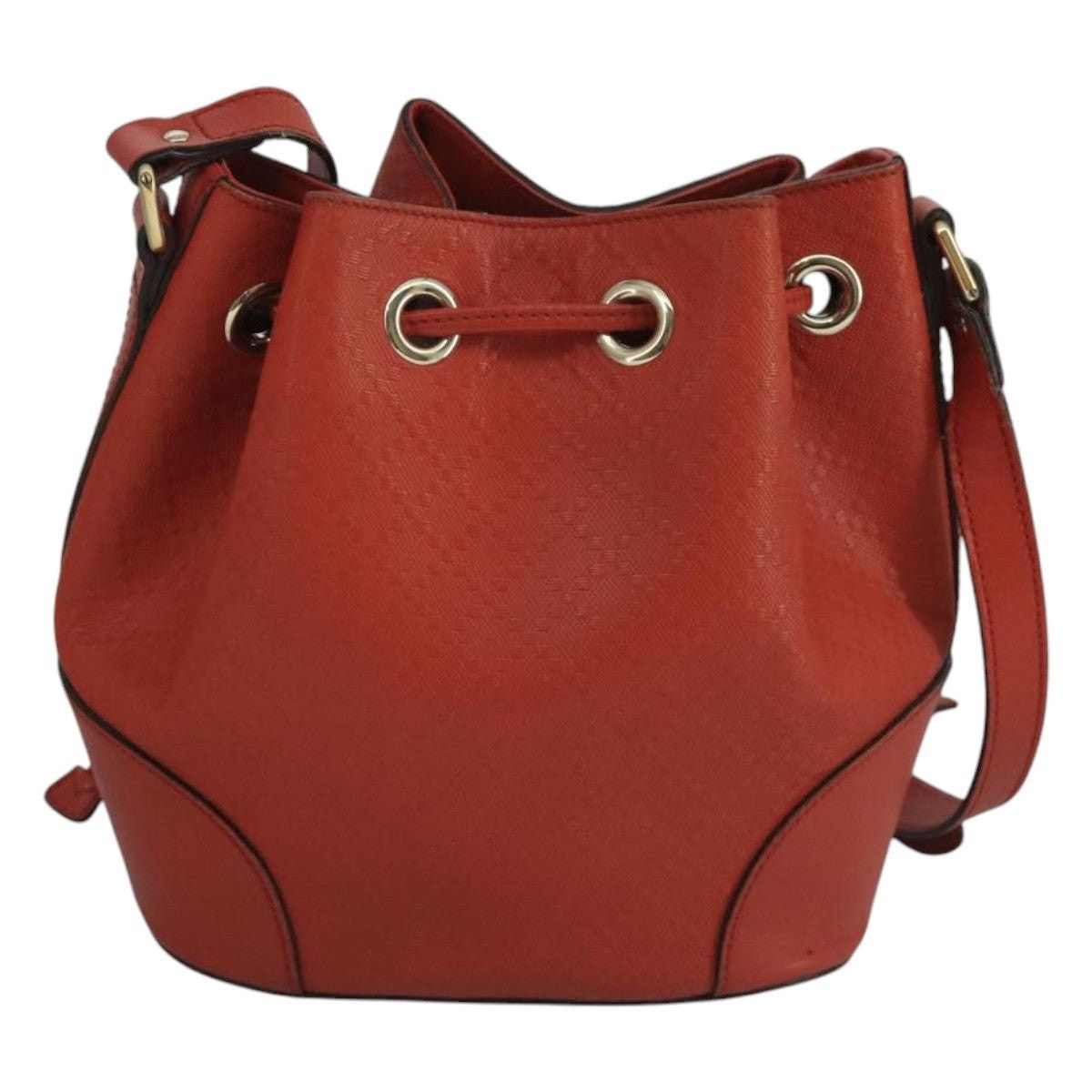 Gucci GUCCI Diamante Shoulder Bag Leather Orange Gold Size ONE SIZE - 3 Thumbnail