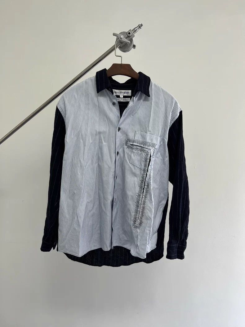 Comme des Garcons Comme Des Garçons Wool Patchwork Shirt Size US S / EU 44-46 / 1 - 1 Thumbnail