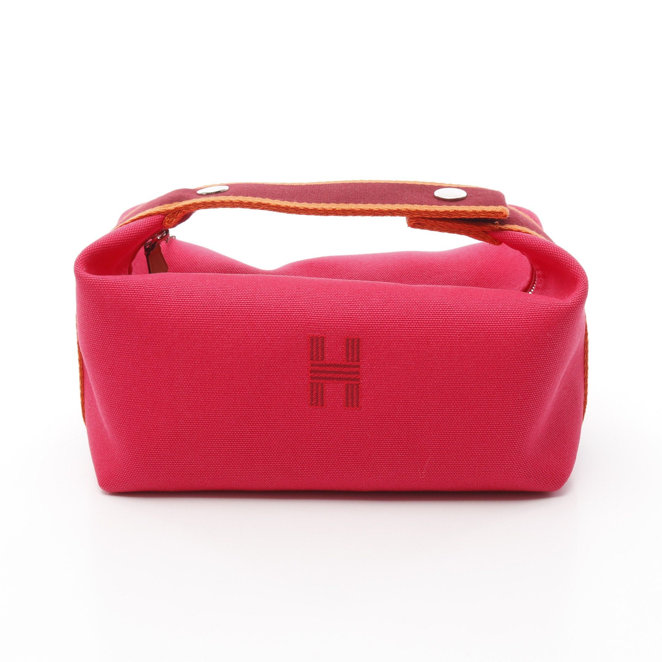 Hermes Hermes Bride-A-Brac Pm Hibiscus Handbag Canvas Pink Purple Bordeaux Orange Silver Hardware Size ONE SIZE - 1 Thumbnail
