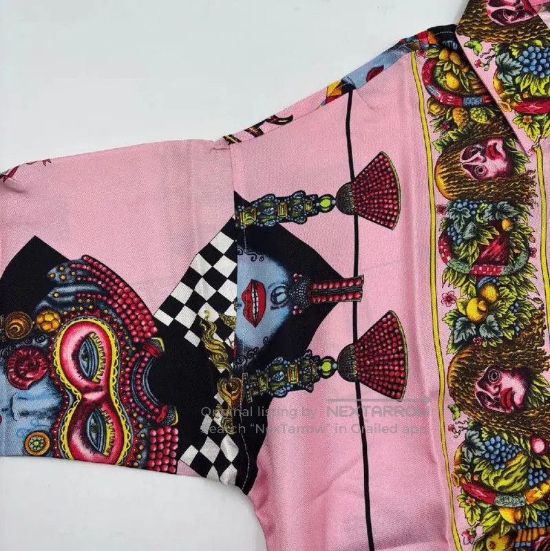 Versace Versace Pink Silk Long Sleeve T-Shirt . Size S / US 4 / IT 40 - 4 Thumbnail