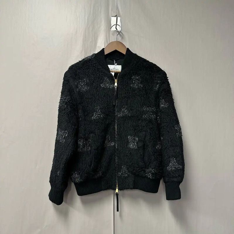 MaxMara Black Alpaca Wool Women's Jacket 0089