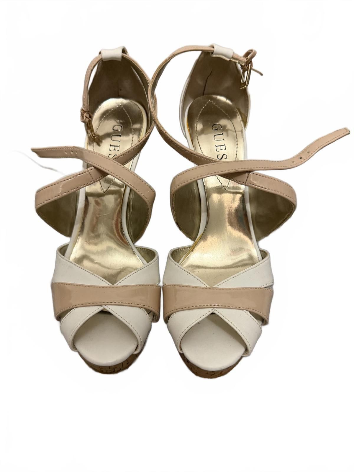 Guess Guess Women's Strappy Cork Platform Heels 6 M Size US 6 / IT 36 - 3 Thumbnail