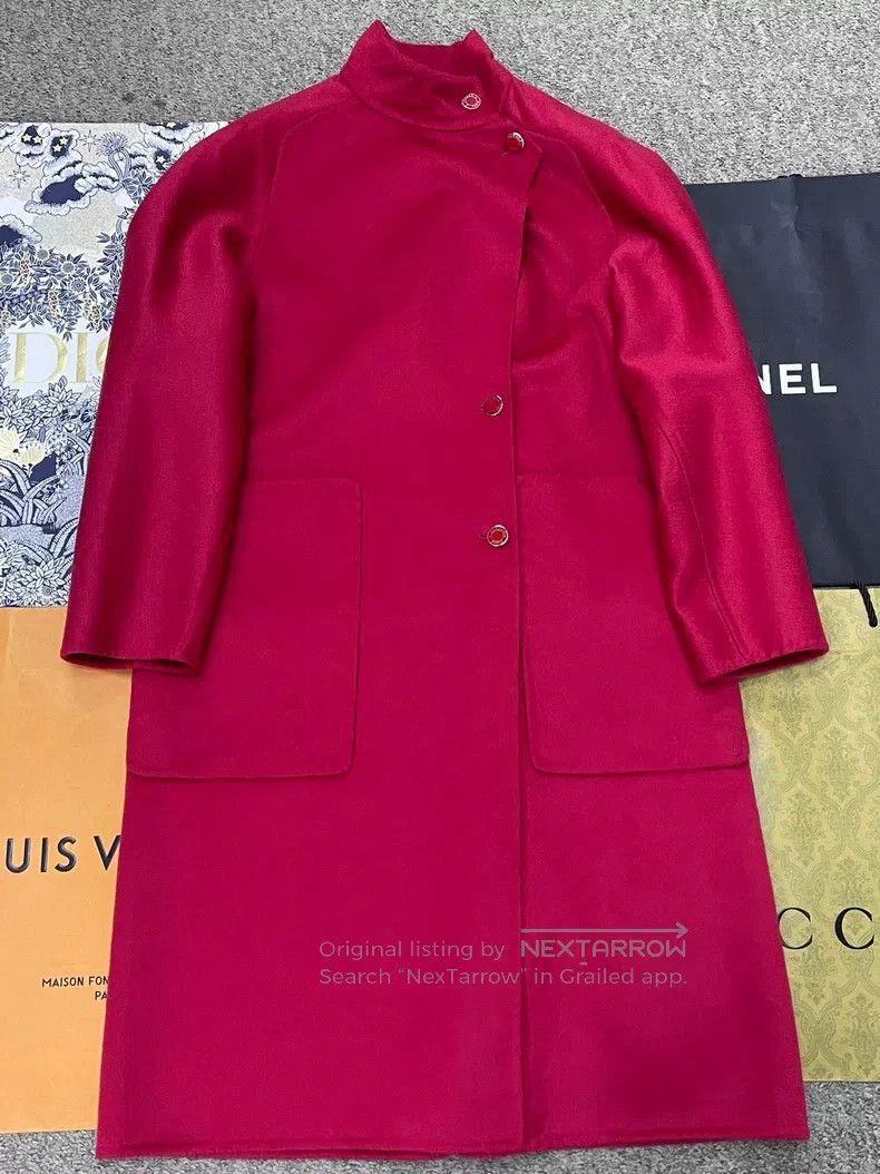 Hermes Hermes Red Cashmere Big Coat Size XXS / US 00 / IT 34 - 1 Thumbnail