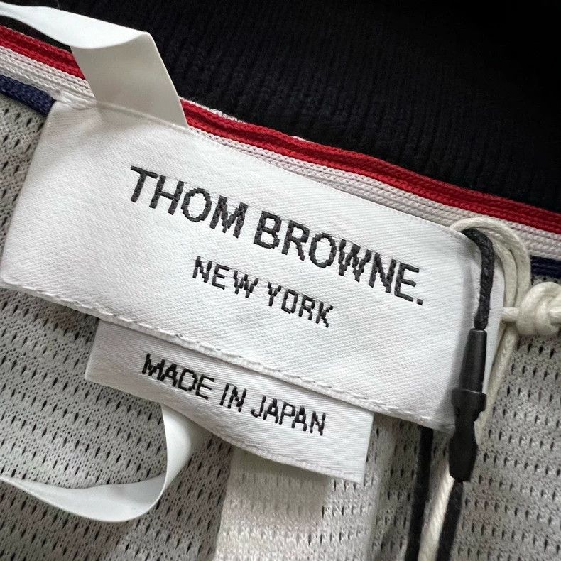 Thom Browne Thom Browne Dark blue four-striped nylon jacket 2503-Nexta Size US L / EU 52-54 / 3 - 5 Thumbnail