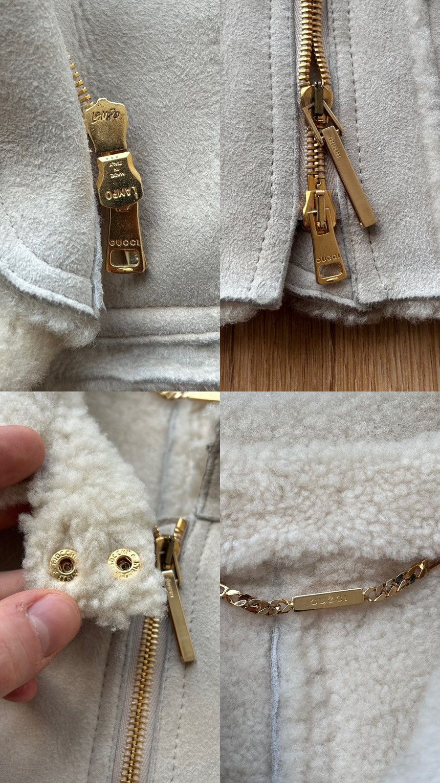 Gucci Gucci by Tom Ford Shearling Moto Jacket Size M / US 6-8 / IT 42-44 - 13 Thumbnail