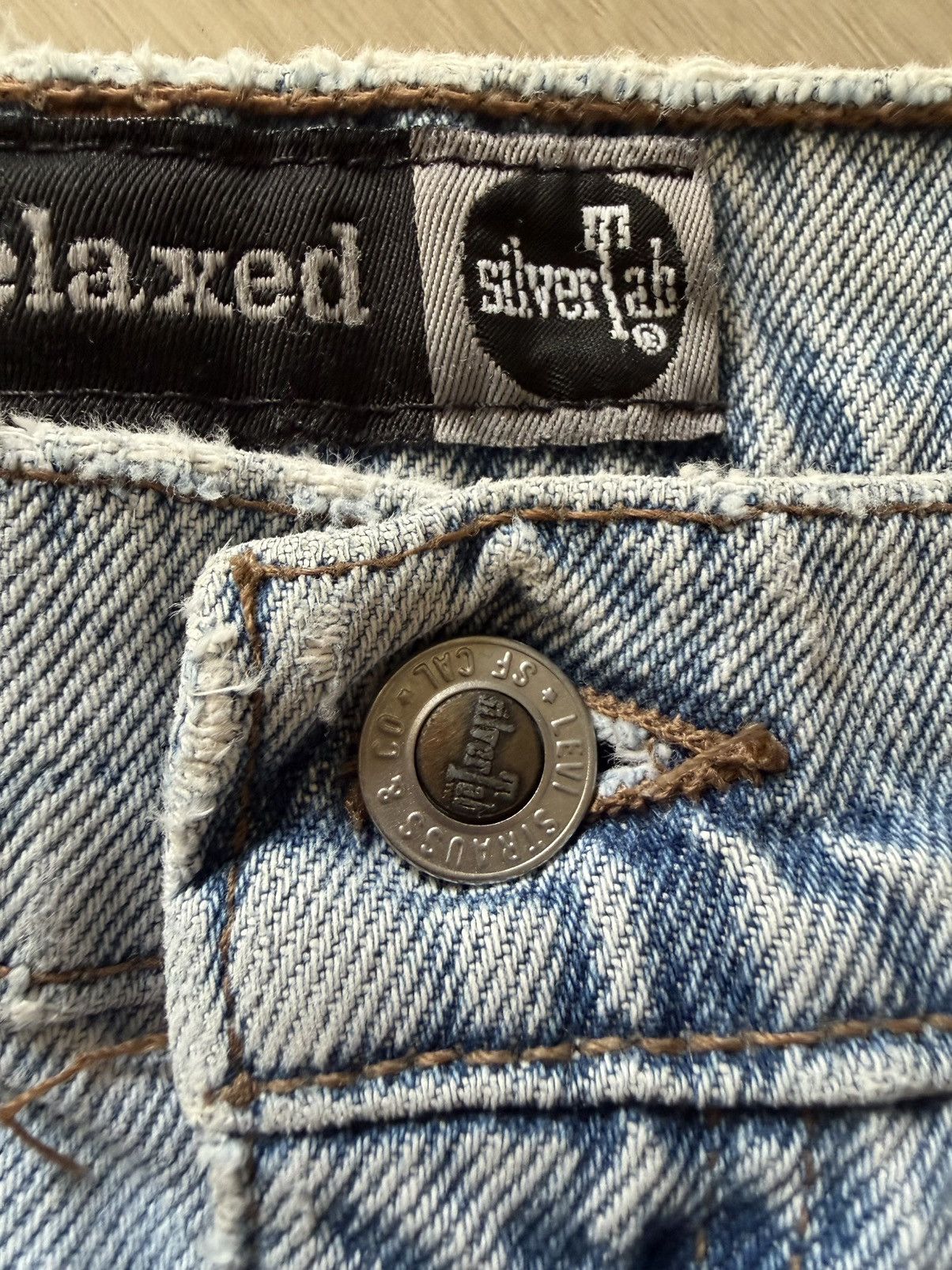 Levi's Vintage 90s Y2K Silvertab Jeans Made in USA 32x34 *32x33 Size US 32 / EU 48 - 9 Thumbnail