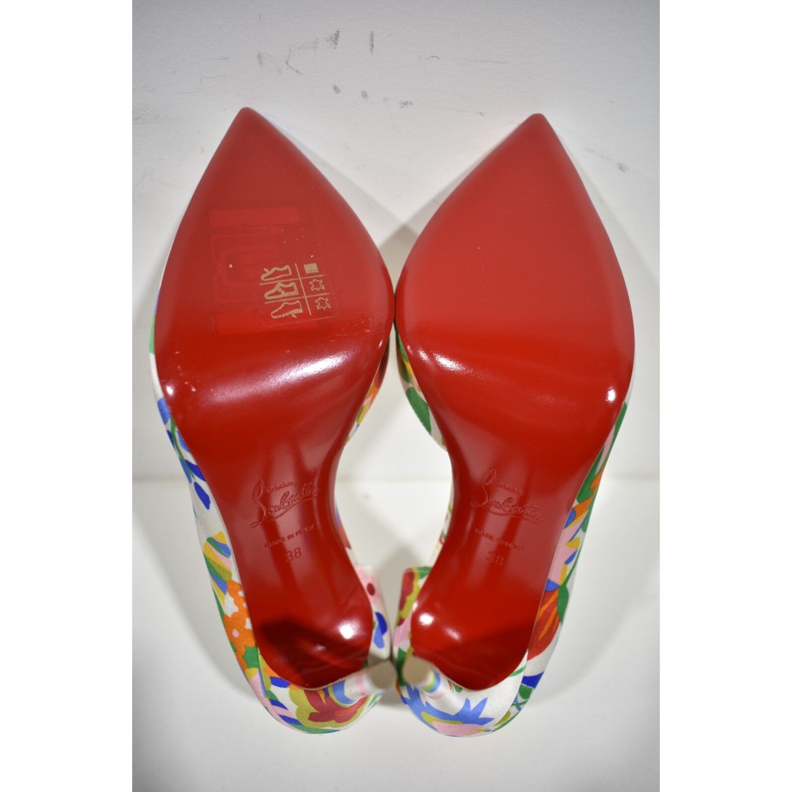 Christian Louboutin Christian Louboutin Iriza 100 Crepe Satin Bloomy Floral Size US 8 / IT 38 - 12 Thumbnail