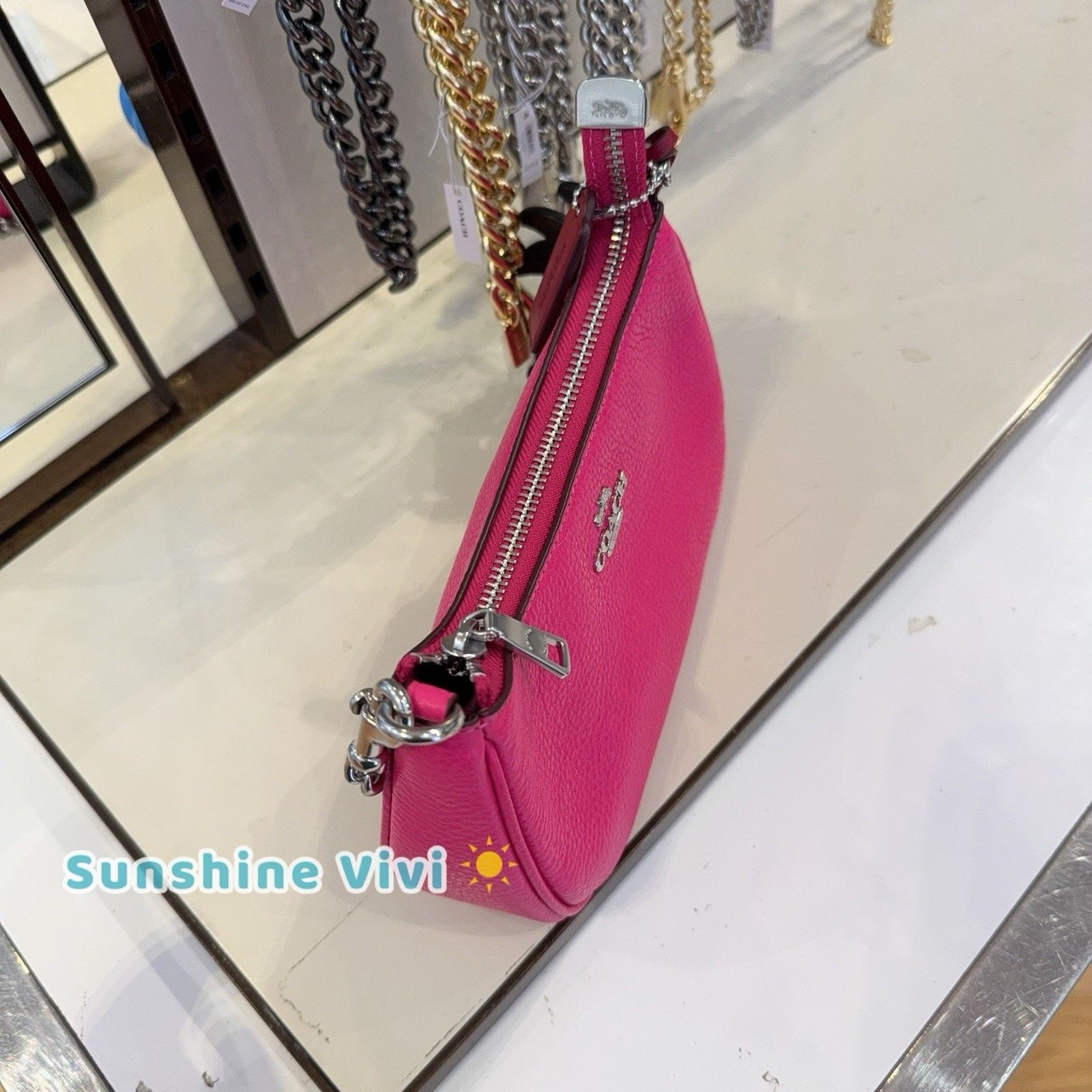 Coach NWT Coach Teri Mini Crossbody Tree Charm CBG80, Dragon Fruit Size ONE SIZE - 5 Thumbnail