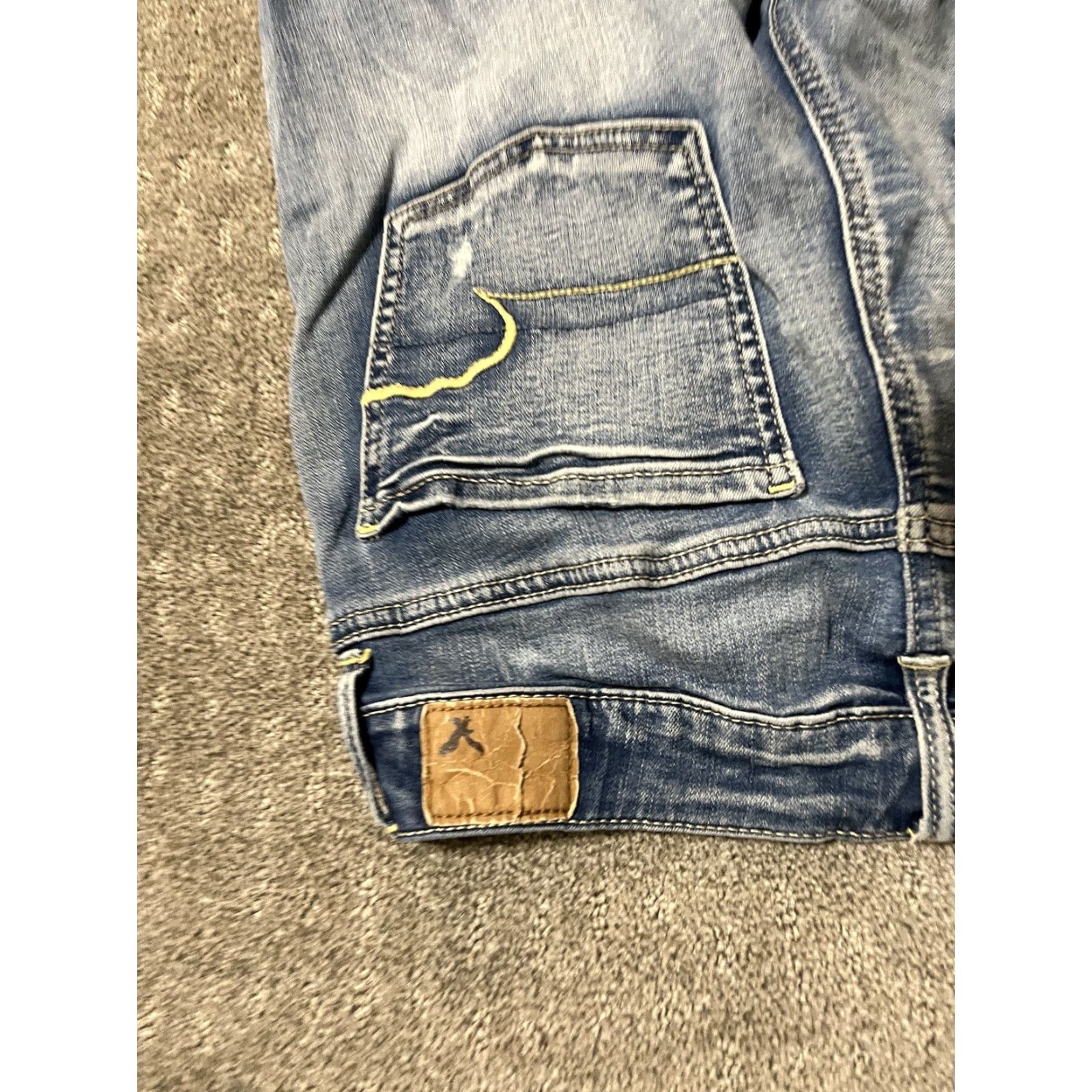American Eagle Outfitters VINTAGE American Eagle Outfitters Womens Jegging Pants Regular 6 Blue Solid Stretch Denim Size 28" / US 6 / IT 42 - 5 Thumbnail