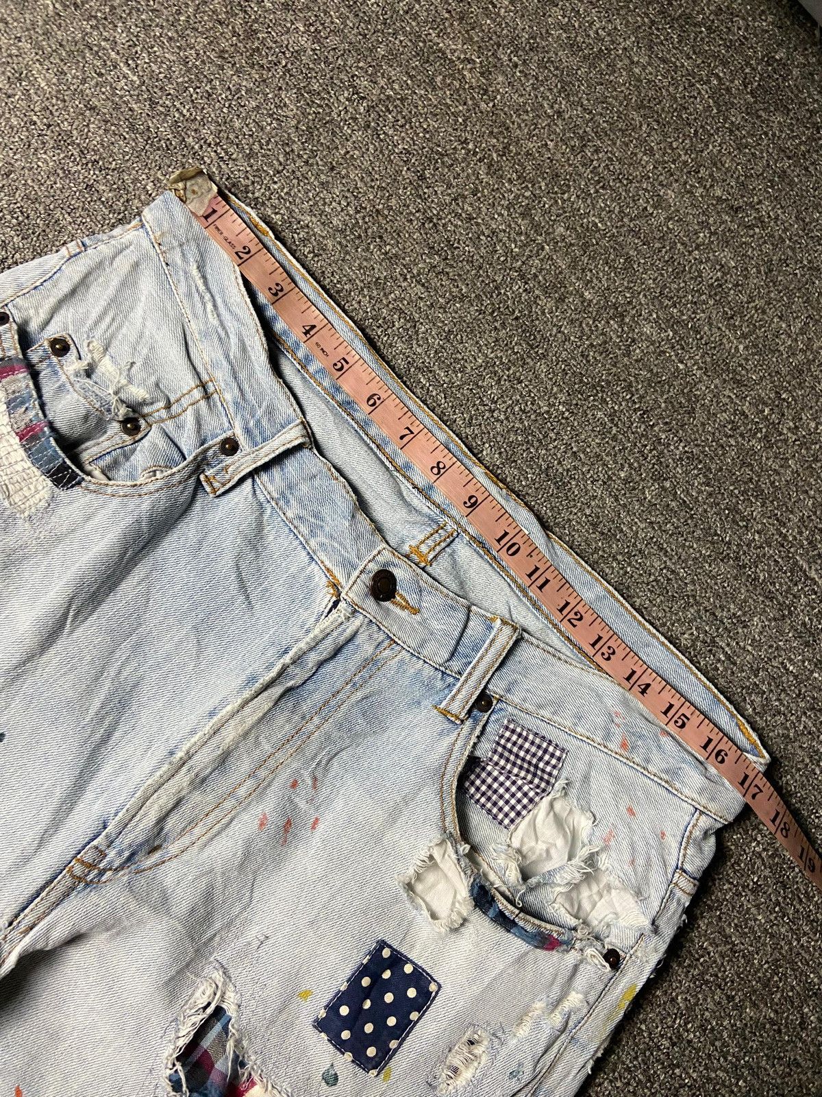 Japanese Brand ILLS Brand Custom Patchwork Denim Jeans (157) Size US 34 / EU 50 - 6 Thumbnail