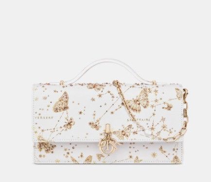 Dior o1w1db10924 Size: OS / Calfskin Mini Bag in White & Gold Size ONE SIZE - 2 Thumbnail