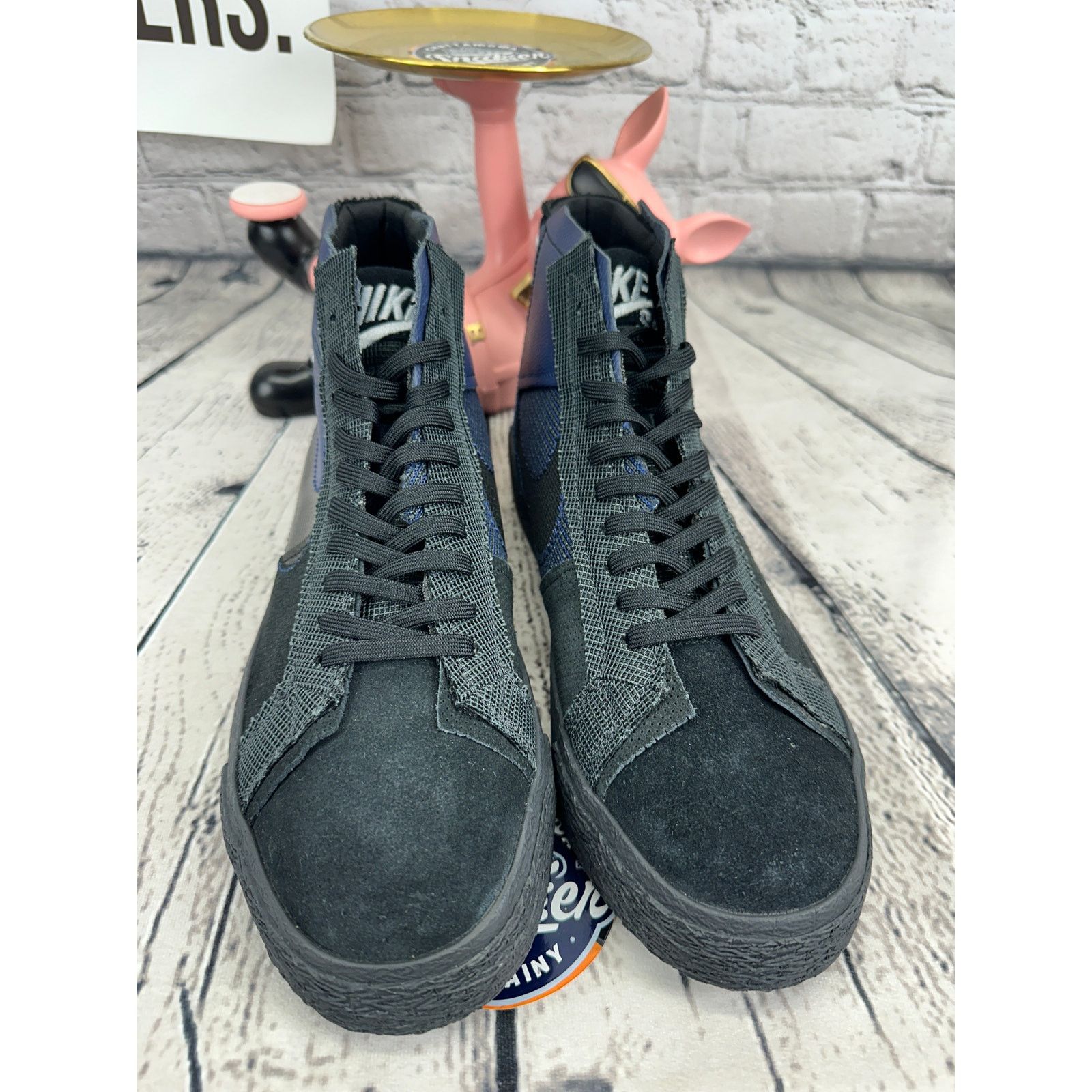 Nike Nike SB Blazer Mid Premium PRM Mens 9.5 Blue Sneaker Shoes Size US 9.5 / EU 42-43 - 2 Thumbnail