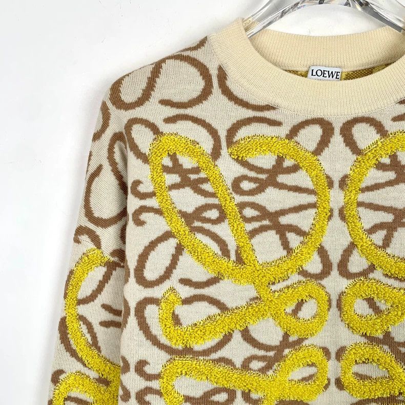 Loewe Loewe Colorful logo printed wool round neck long sleeve kn Size XS / US 0-2 / IT 36-38 - 3 Thumbnail