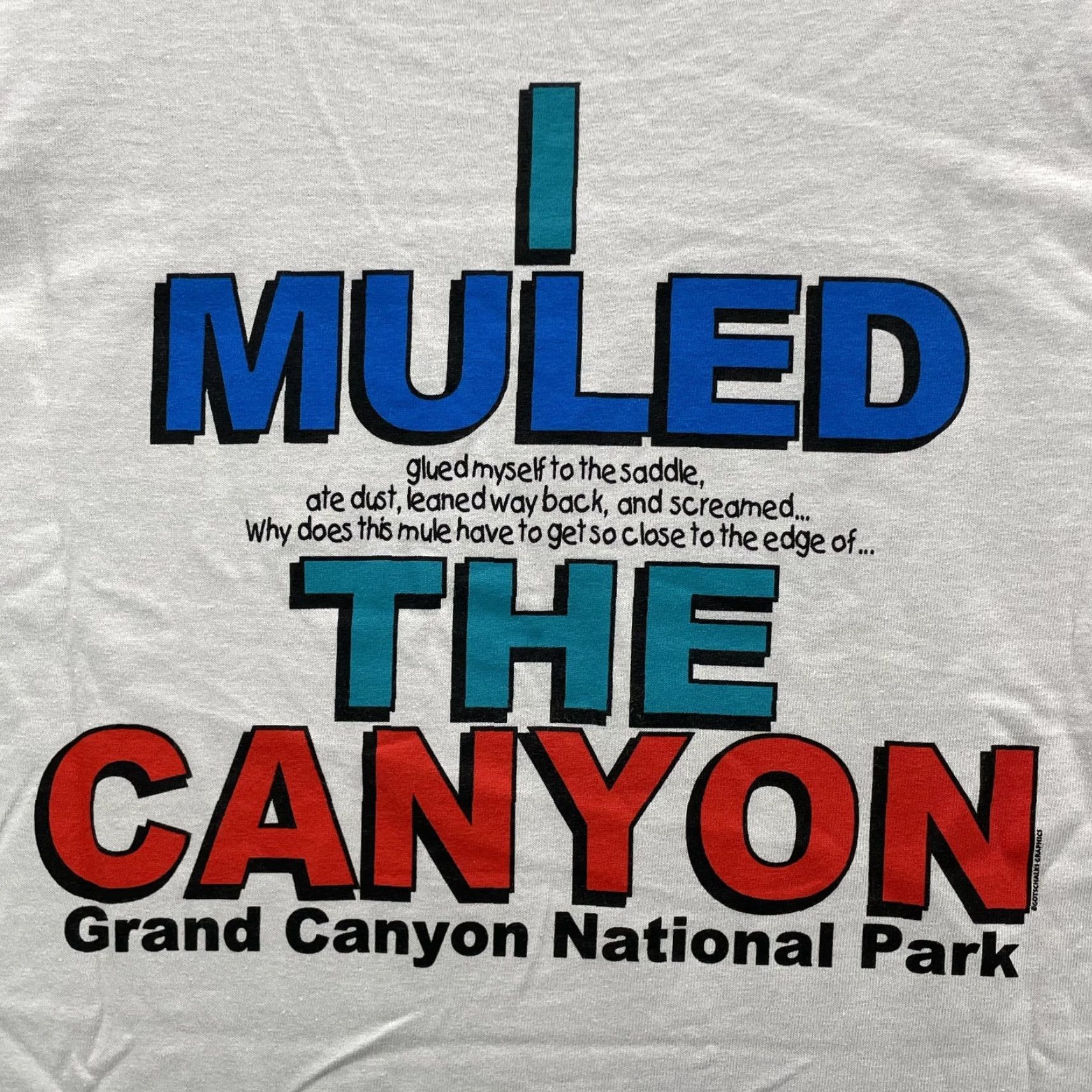 Vintage VINTAGE Grand Canyon T-Shirt Small Western Arizona National Park Cowboy USA 90's Mens Shirt S White Cotton Graphic Print 90s Cowboy USA Western Park Size US S / EU 44-46 / 1 - 6 Thumbnail