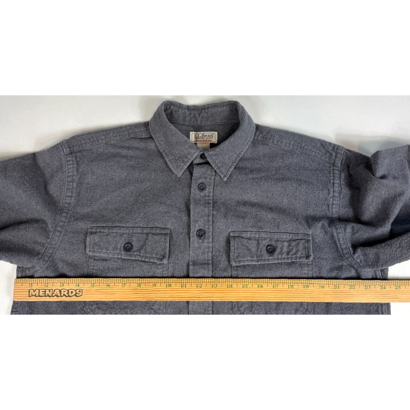 Vintage L.L. Bean Men's Chamois Cloth Shirt Button-Up Size L Gray Regular Size US L / EU 52-54 / 3 - 7 Thumbnail