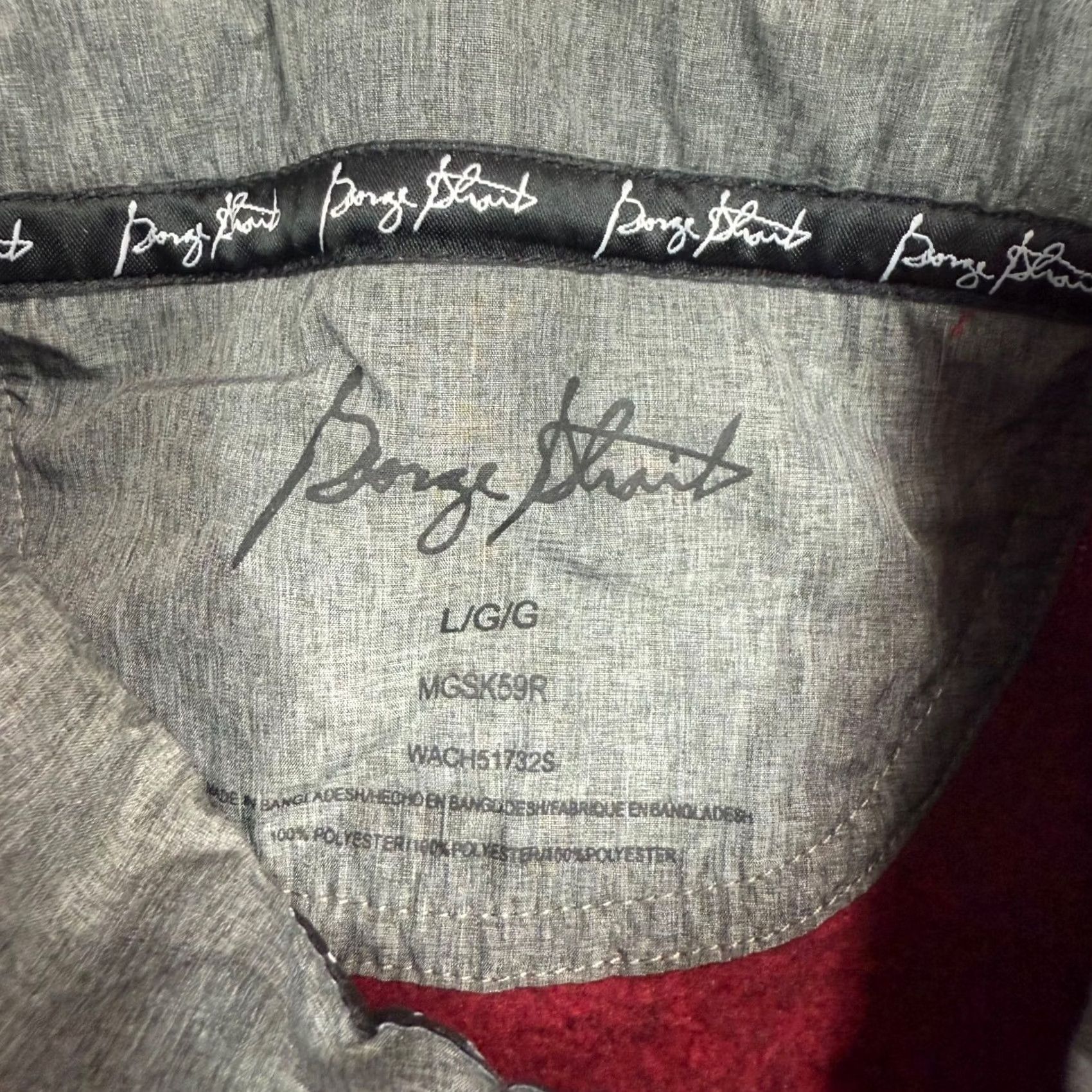 Wrangler Wrangler Mens George Strait 1/4 Zip Fleece Pullover L Red Sweatshirt Long Sleeve Size US L / EU 52-54 / 3 - 6 Thumbnail