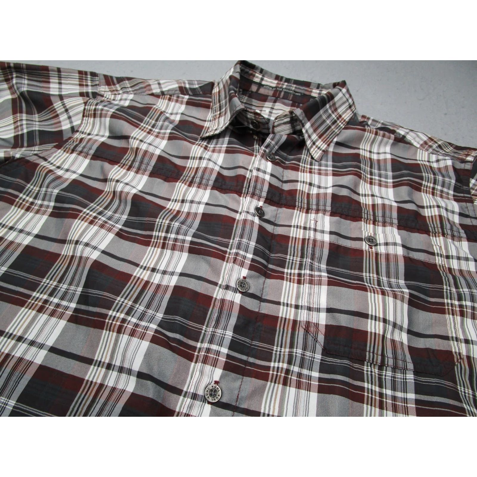 Logo 7 VINTAGE Kuhl Men's Shirt Casual Short Sleeve Plaid Button Up Red Cotton Outdoor Hiking Recreation L Size US L / EU 52-54 / 3 - 2 Thumbnail