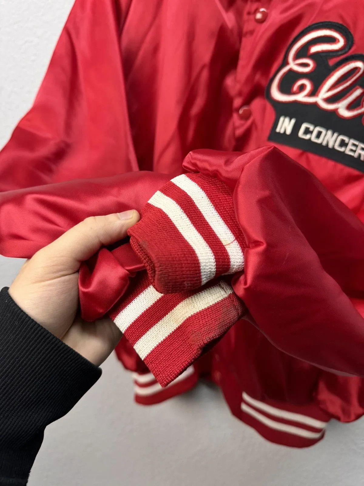 Vintage VTG Vintage 1970s Elvis in Concert Satin Souvenir Jacket TCB Size US L / EU 52-54 / 3 - 9 Thumbnail