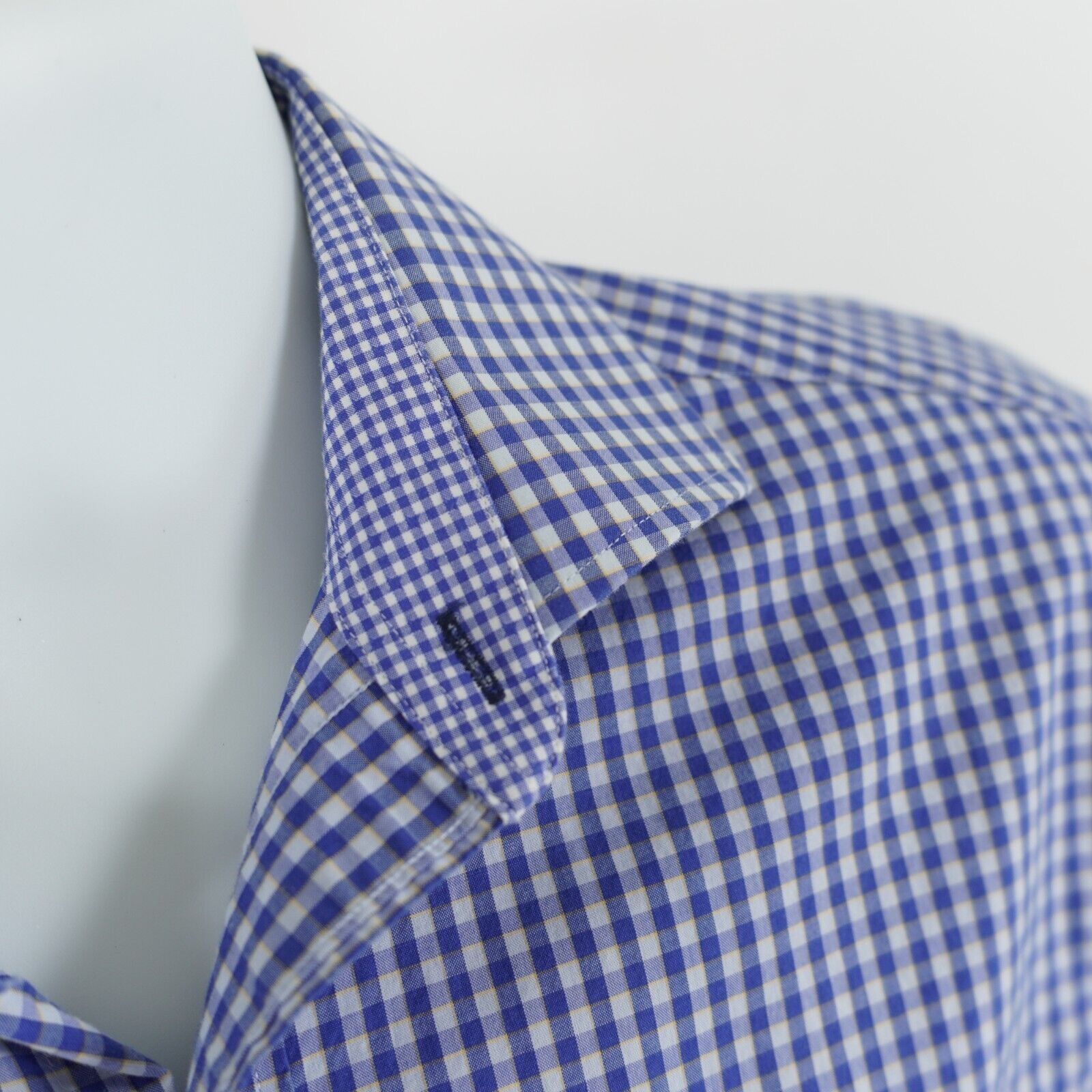 Tommy Hilfiger Tommy Hilfiger Regular Fit Gingham Plaid Blue Flip Cuff Dres Size US M / EU 48-50 / 2 - 3 Thumbnail