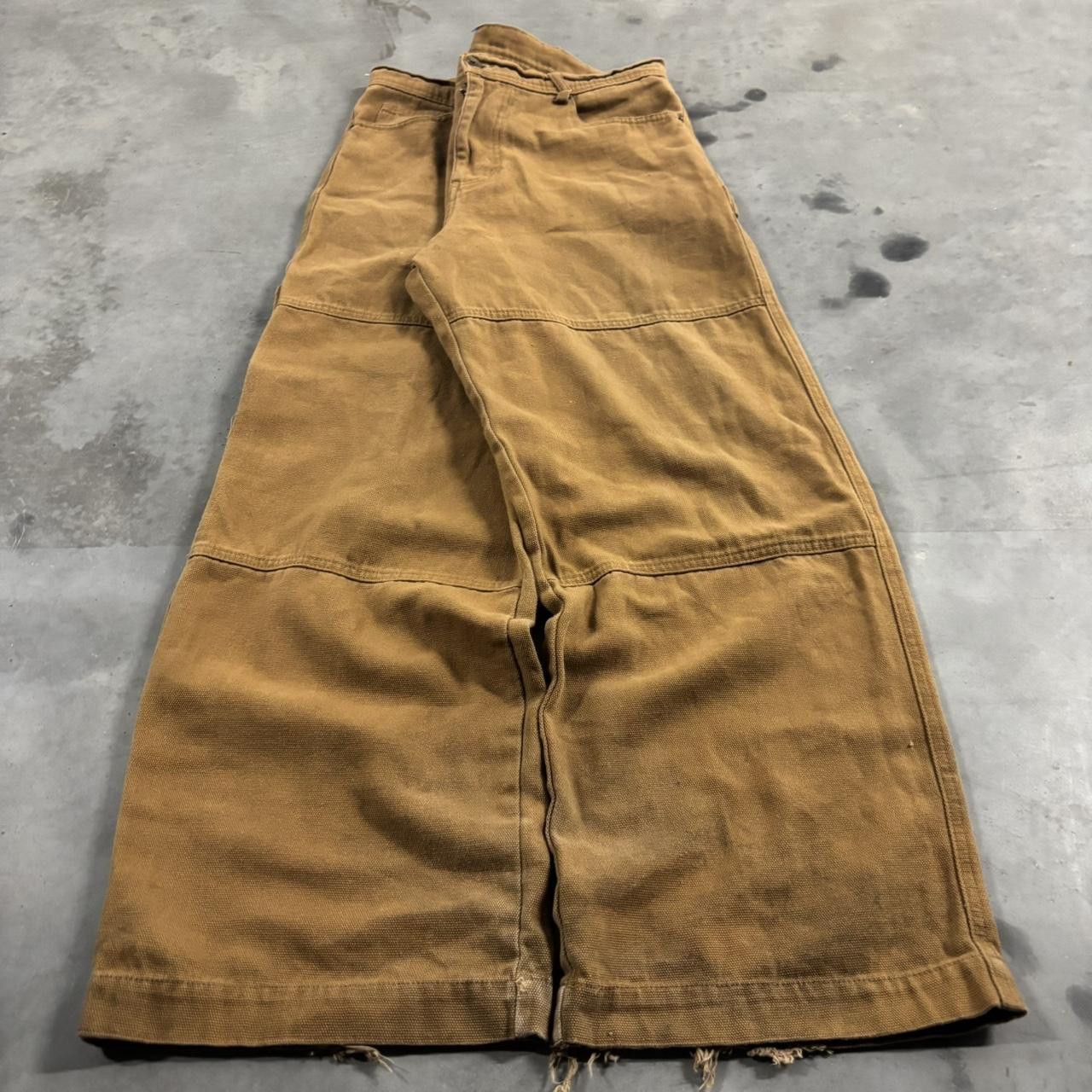 Vintage Crazy Vintage Y2K/2000s Baggy Tan Streetwear Skater Carpenter Wide Leg Pants! 34x30 Size US 34 / EU 50 - 3 Thumbnail