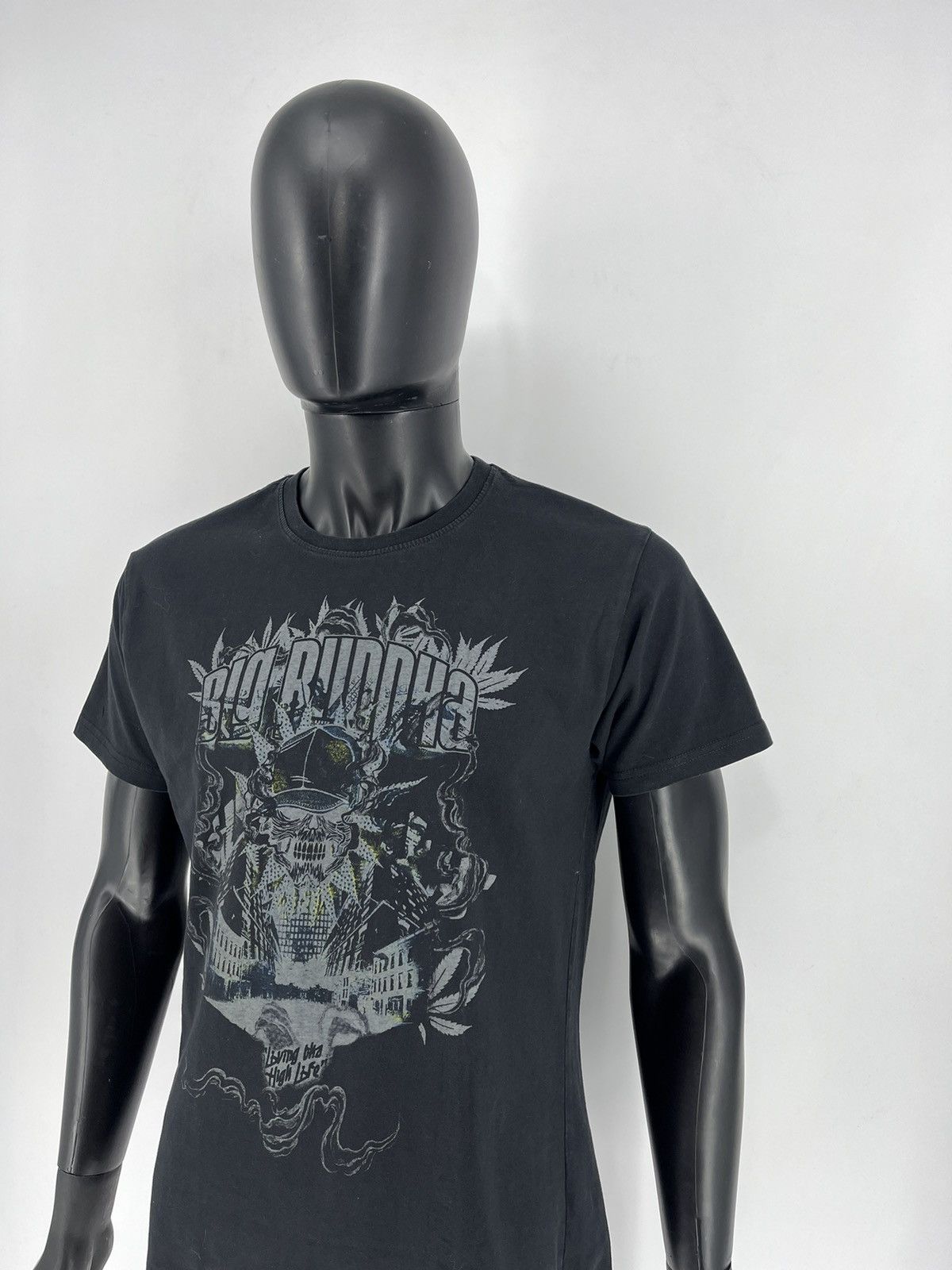 Affliction × Buddha to Buddha Vintage Big Buddha Skull Affliction Style Cyber-Y2K Tee Size US L / EU 52-54 / 3 - 4 Thumbnail