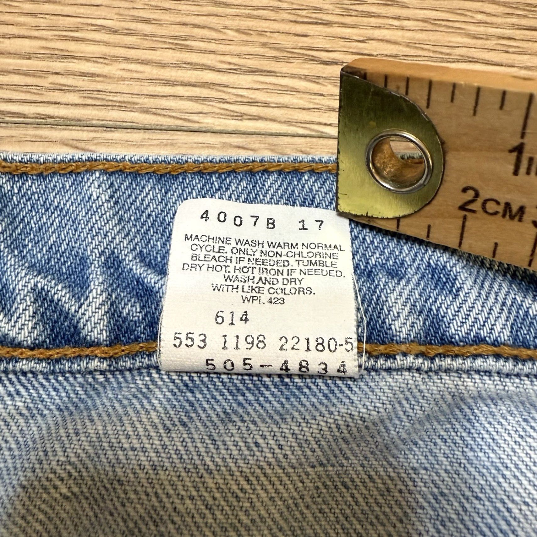 Levi's VINTAGE Levi's 505 Jeans Mens 40x34 Denim Straight Leg Regular Fit Blue 1980s Size US 40 / EU 56 - 3 Thumbnail