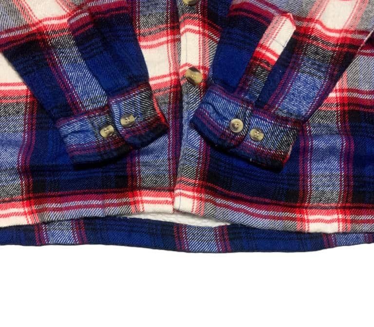 Japanese Brand Vintage 80s Tom Short Plaid Wool Flannel Shirt Jacket Size US L / EU 52-54 / 3 - 3 Thumbnail