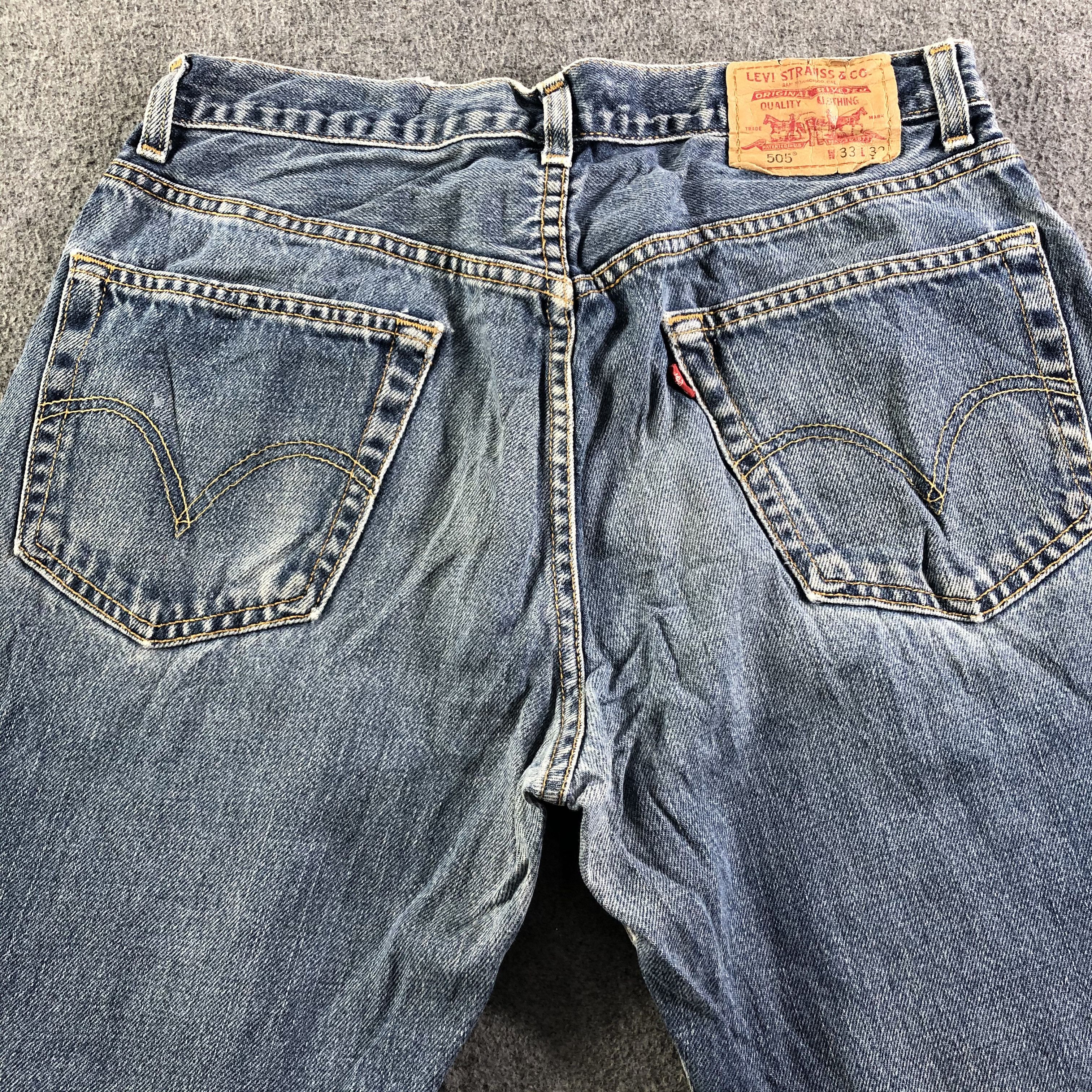 Levi's Vintage Blue Wash Levis 505 Jeans-J3176 Size US 32 / EU 48 - 4 Thumbnail