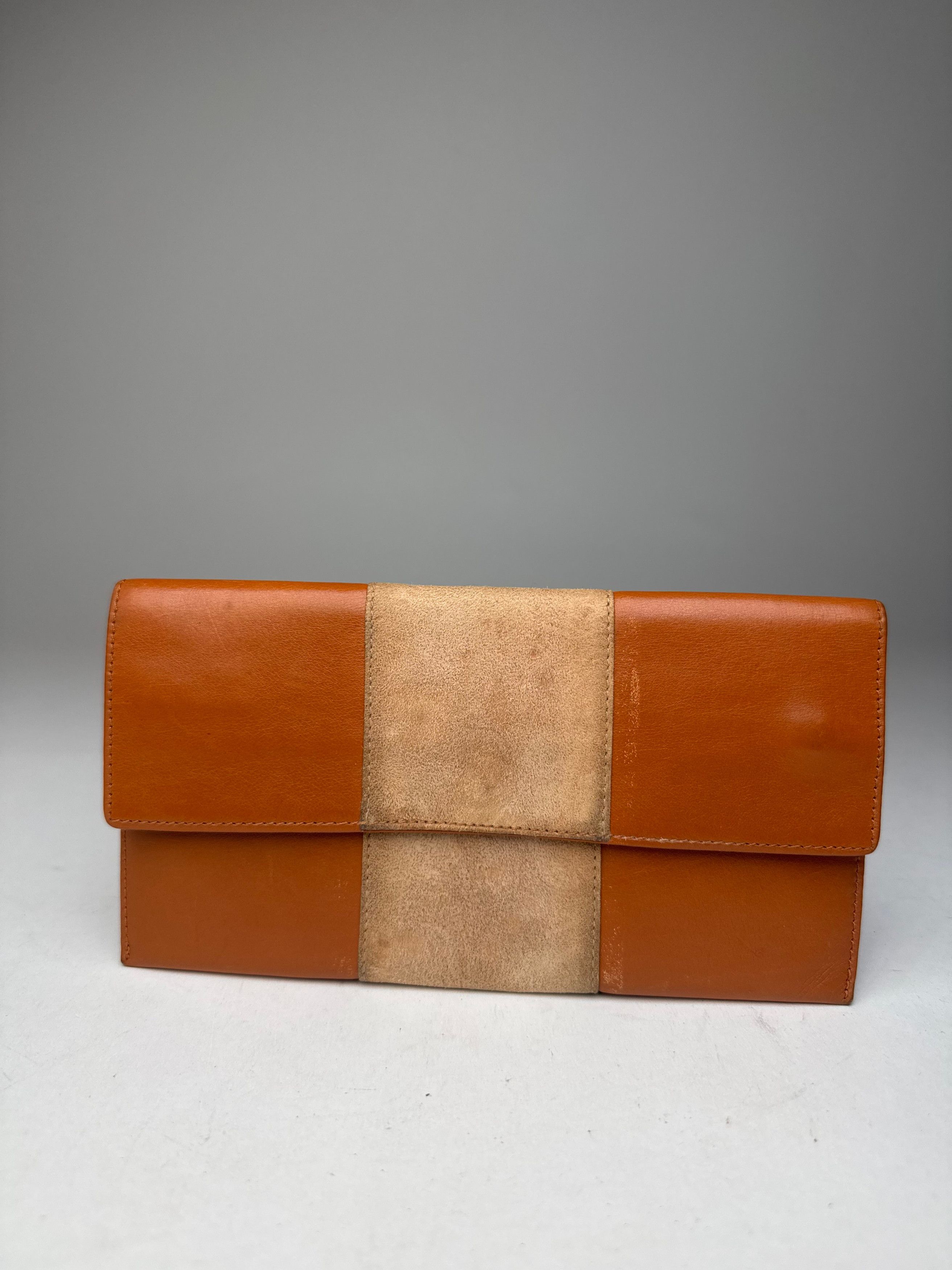 Dior Vintage Leather Suede ID Holder Orange-Brown Beige Size ONE SIZE - 1 Thumbnail