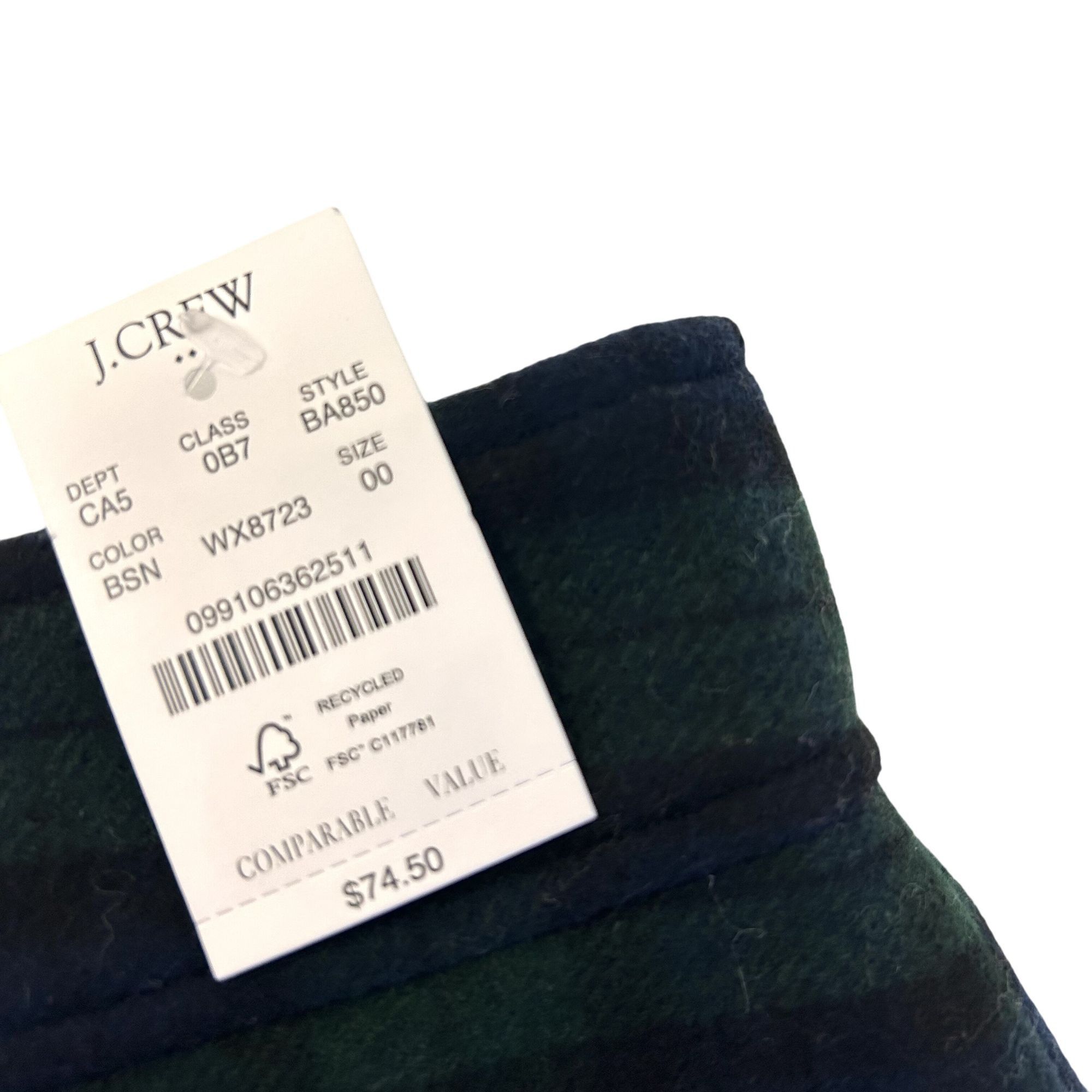 J.Crew NWT New J Crew BLACKWATCH Wool TWEED Plaid Tartan Mini Skirt Size 24" / US 00 / IT 34 - 4 Thumbnail
